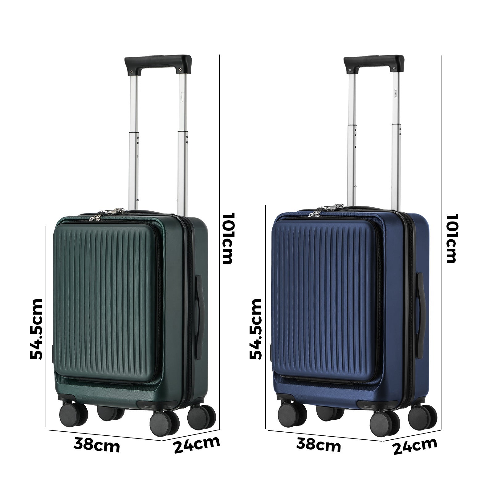 Mazam 20" Luggage Suitcase Front Opening Carry On TSA Hard Case with Cup Holder - Sunyee