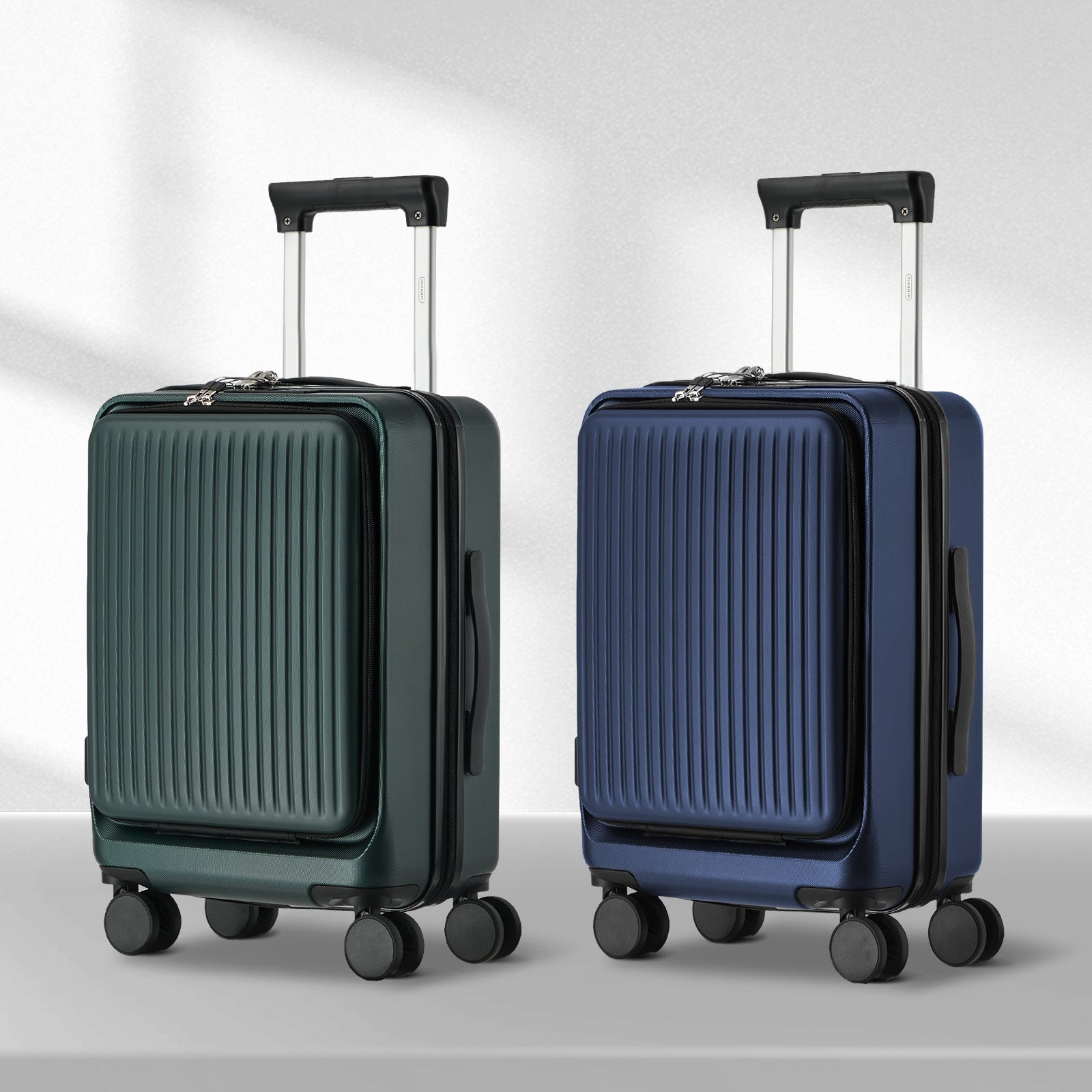 Mazam 24" Luggage Suitcase Front Opening TSA Hard Case with Phone & Cup Holder - Sunyee