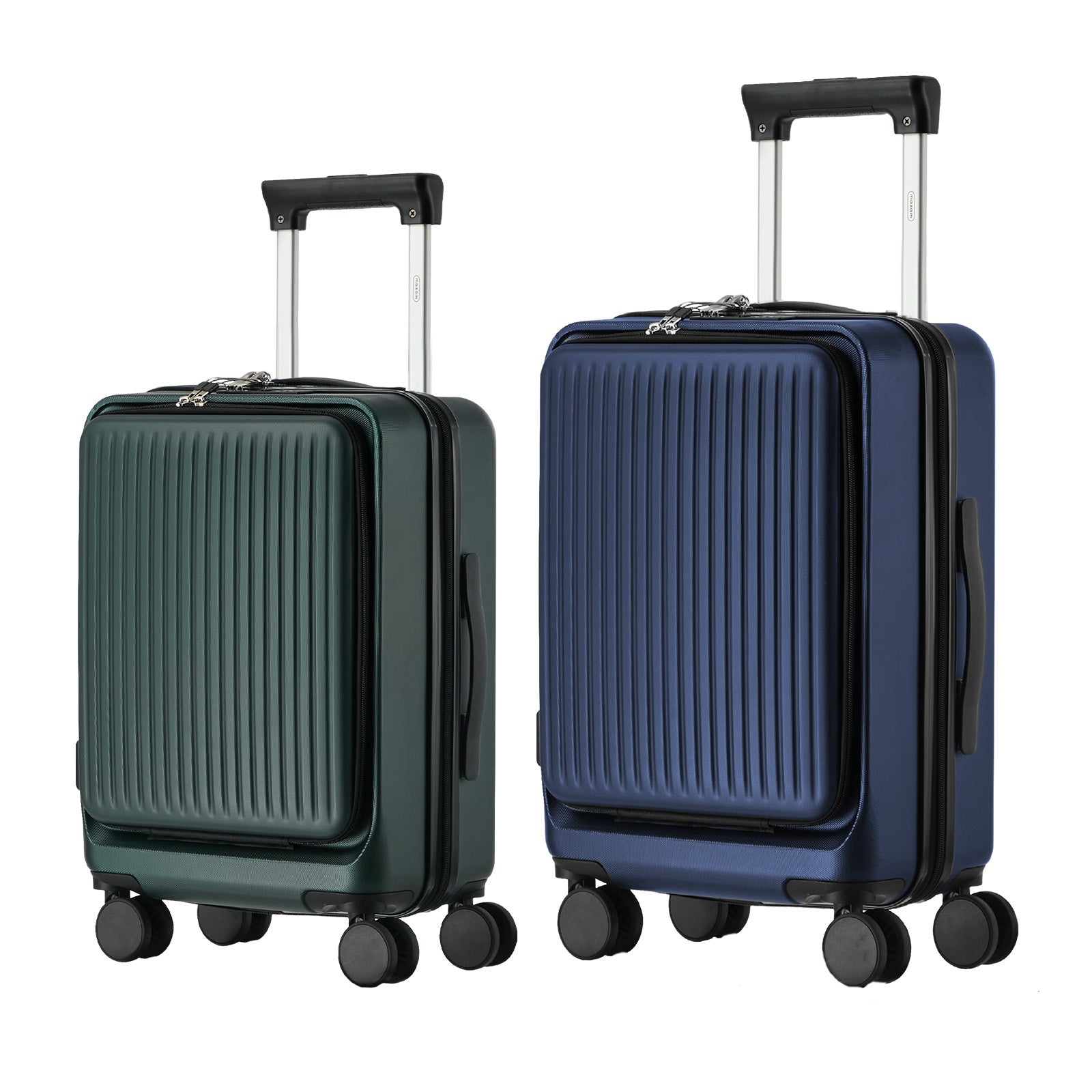 Mazam 20" 24" Luggage Suitcase Front Opening Carry On TSA Hard Case W/Cup Holder - Sunyee