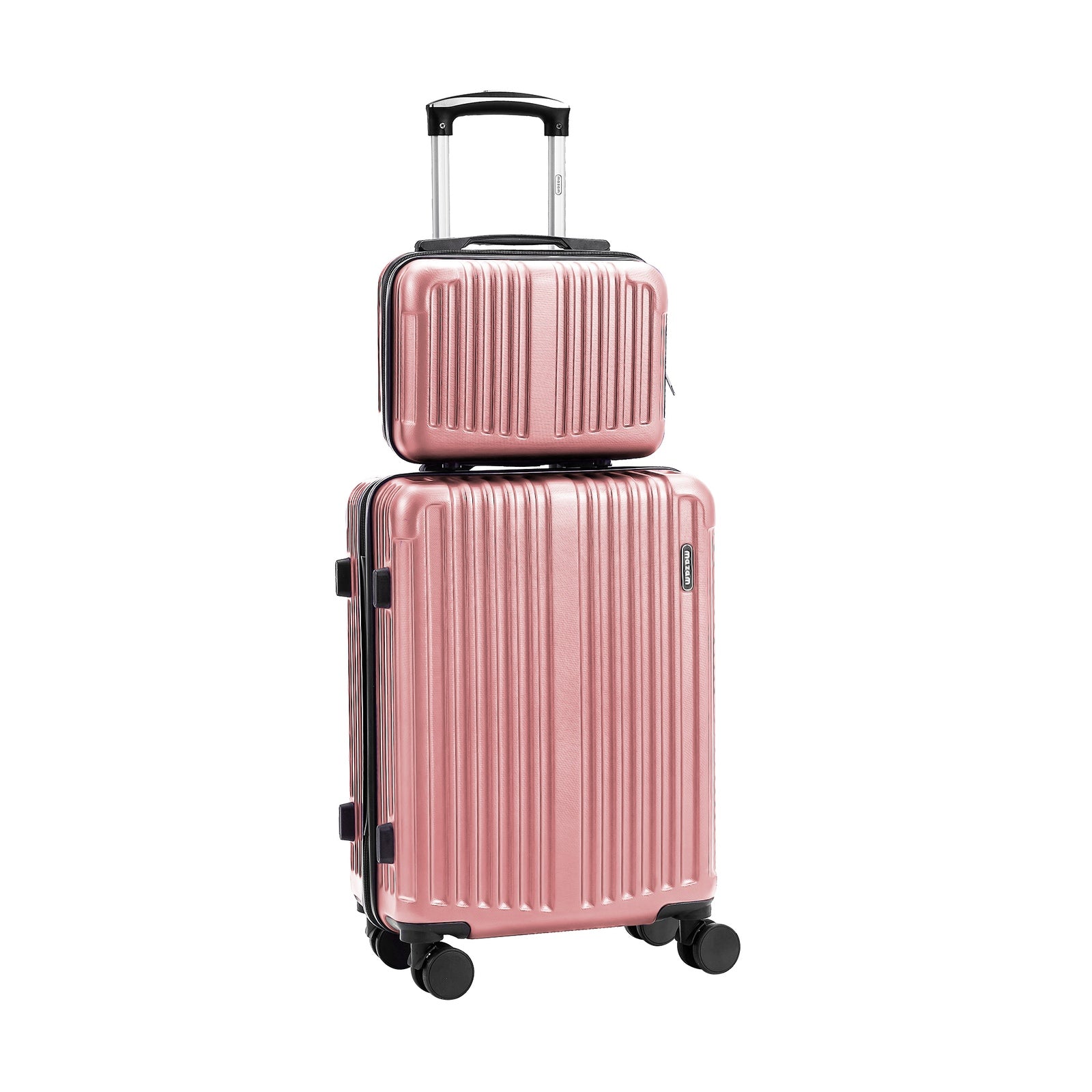 Mazam 2PCS Luggage Suitcase Trolley Set Carry On TSA Storage Hard Case Pink - Sunyee