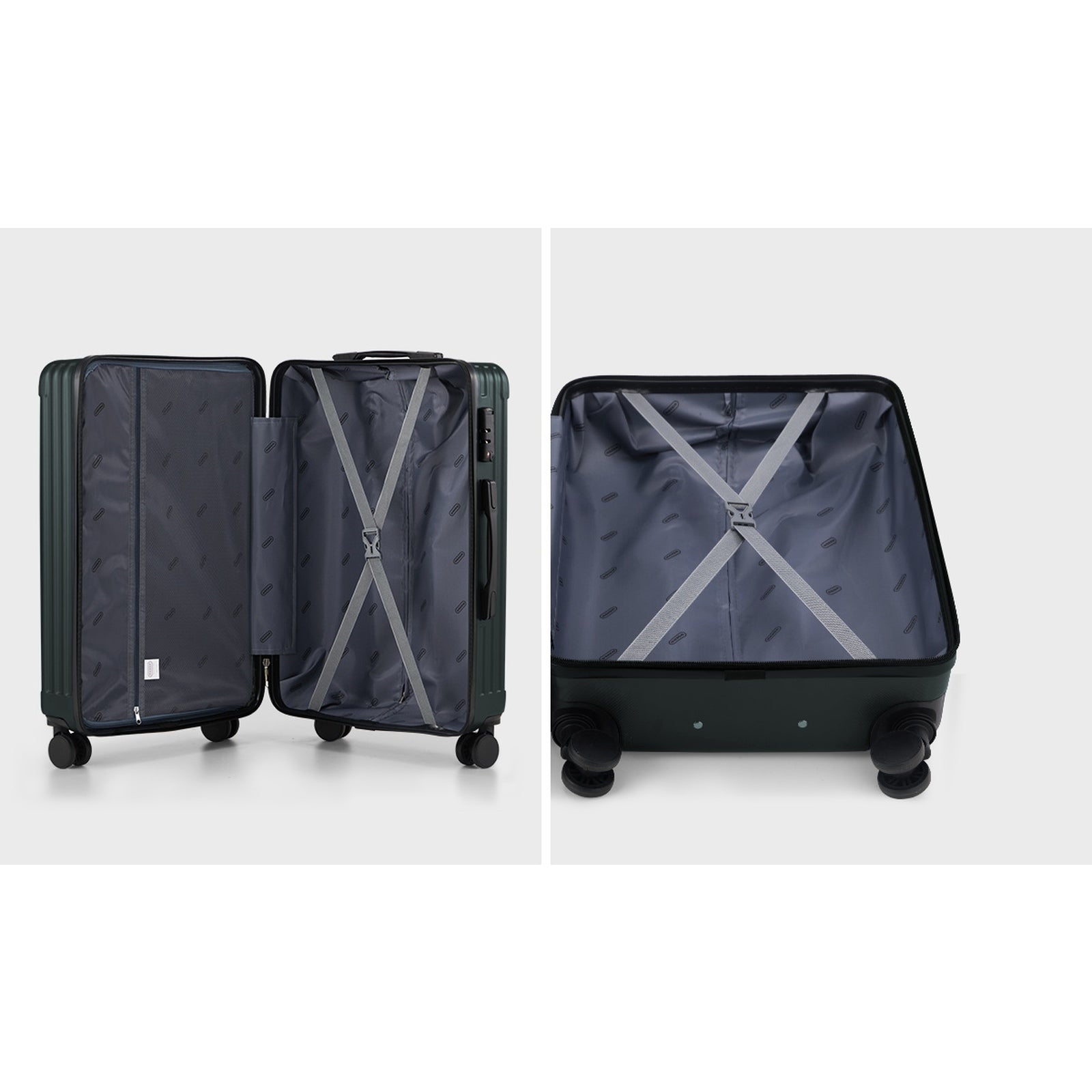 Mazam 3PCS Luggage Suitcase Trolley Set Travel TSA Lock Storage ABS Case Green