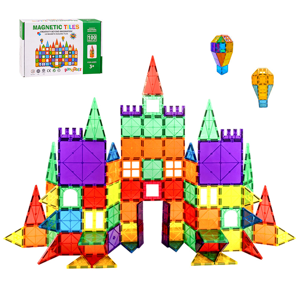 Playpals Kids Magnetic Tiles Blocks Building Educational Toys Child Gift - Sunyee