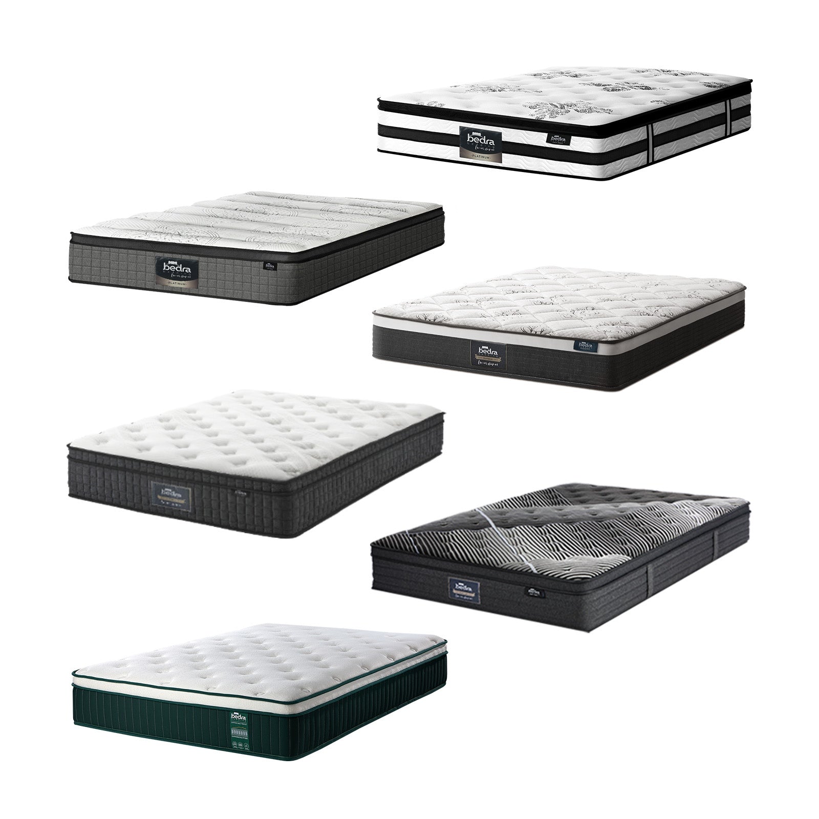 Bedra Double Mattress Queen King Single Pocket Spring 30-35cm Luxury Foam Bed - Sunyee