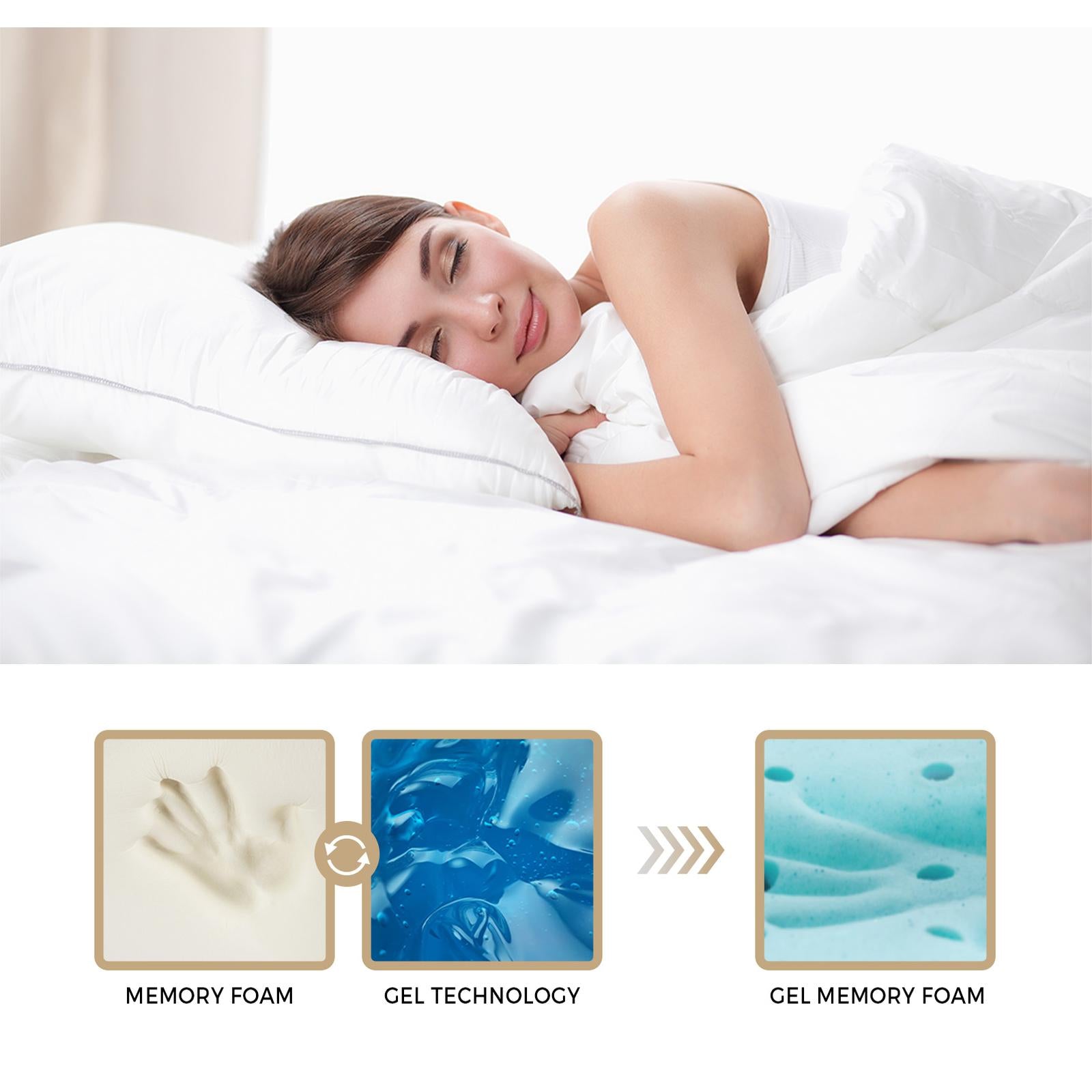 Bedra King Mattress Bed Cool Gel Foam Pocket Spring Medium Firm 34CM - Sunyee