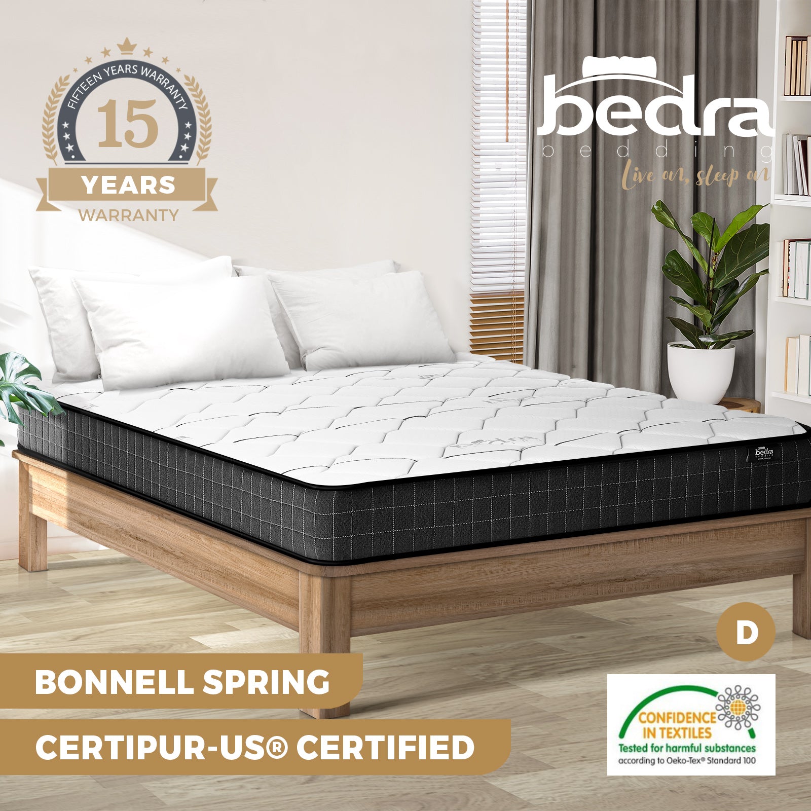 Bedra Double Mattress King Single Queen Bed Bonnell Spring Foam 16cm - Sunyee