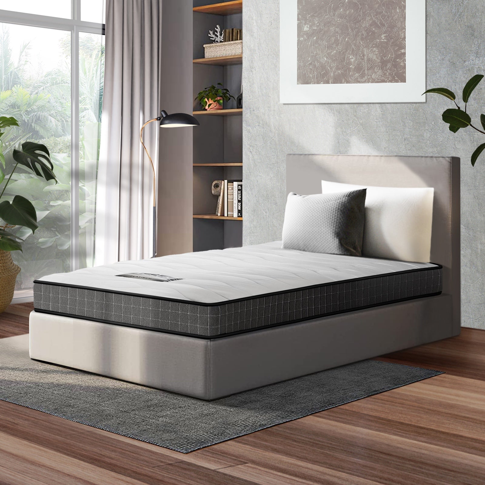 Bedra Single Mattress Tight Top Bed Bonnell Spring Foam 13CM Medium Firm - Sunyee