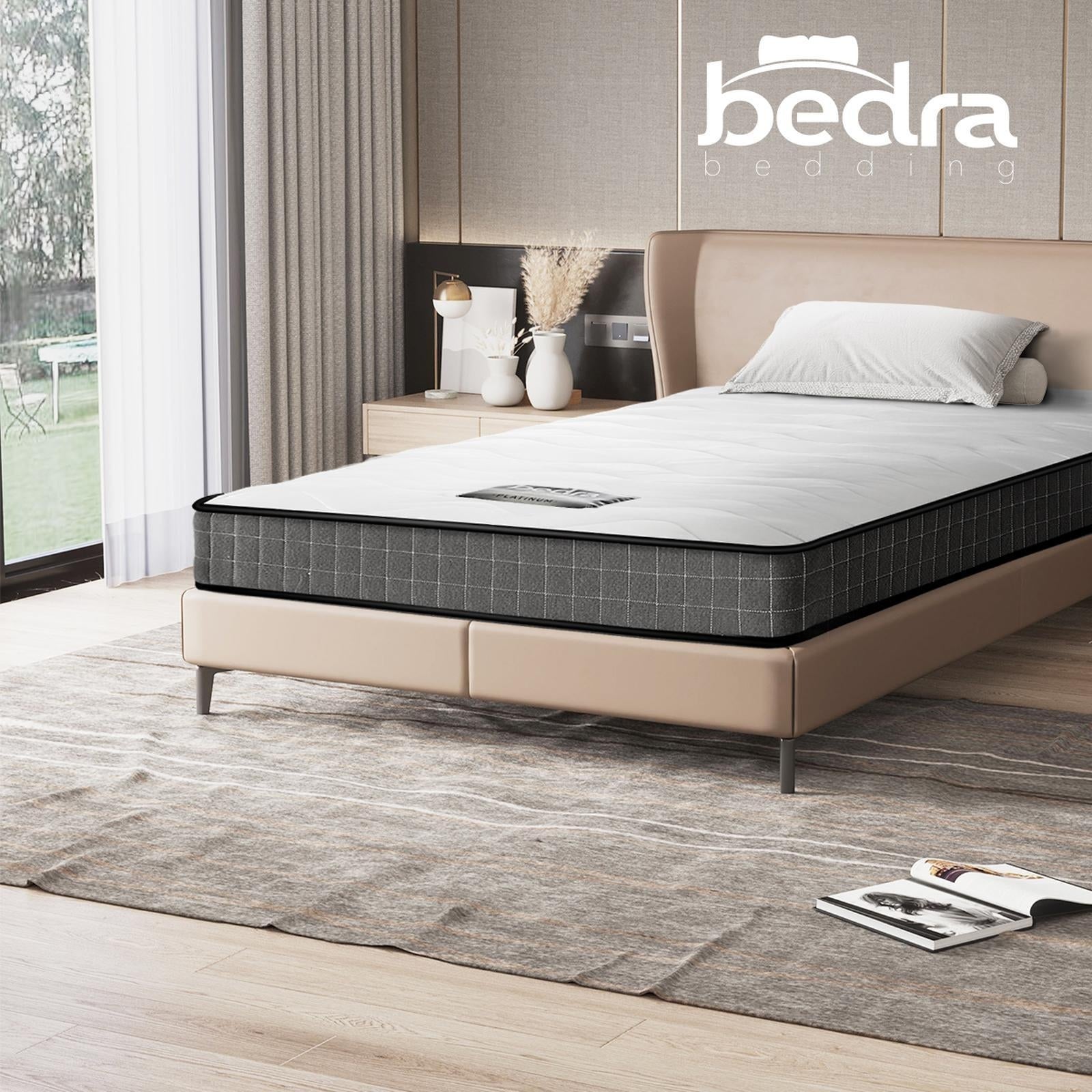 Bedra Single Mattress Tight Top Bed Bonnell Spring Foam 13CM Medium Firm - Sunyee