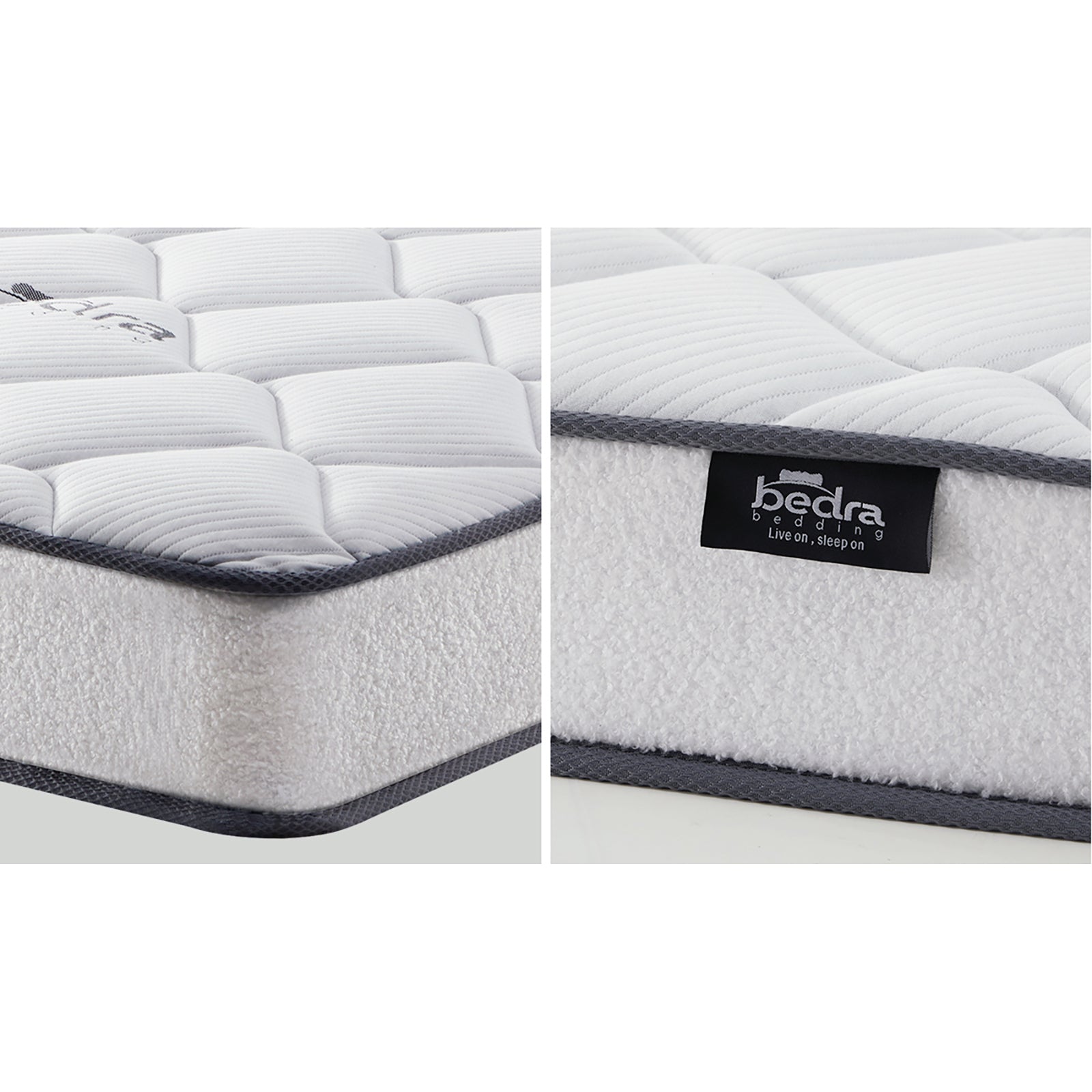 Bedra King Mattress Bed Luxury Medium Firm Foam Boucle Bonnell Spring 16cm - Sunyee
