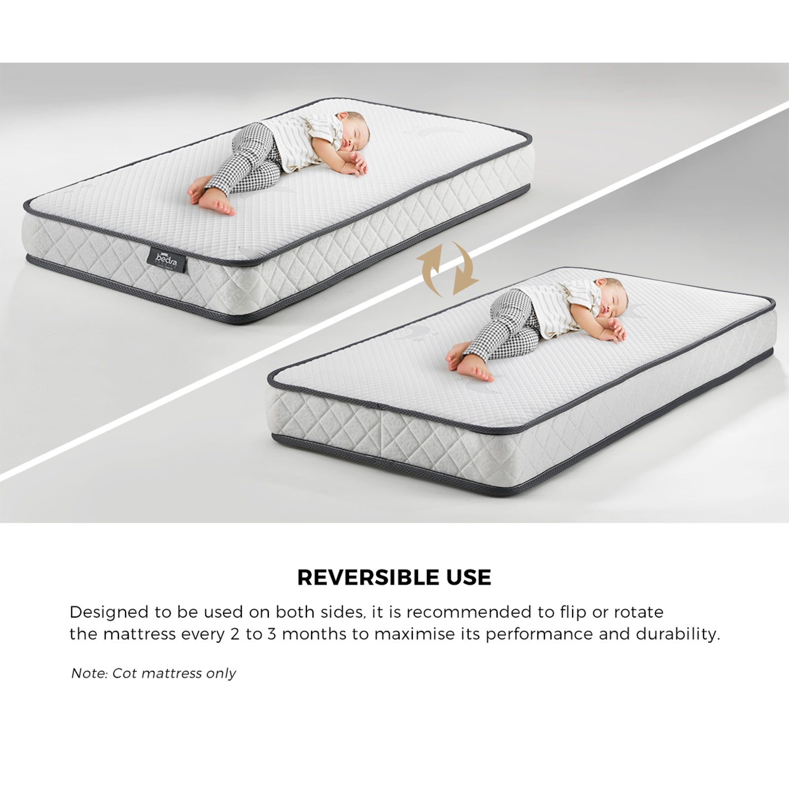 Bedra Double Mattress King Single Cot Bed Tight Top Bonnell Spring Bed 13CM - Sunyee