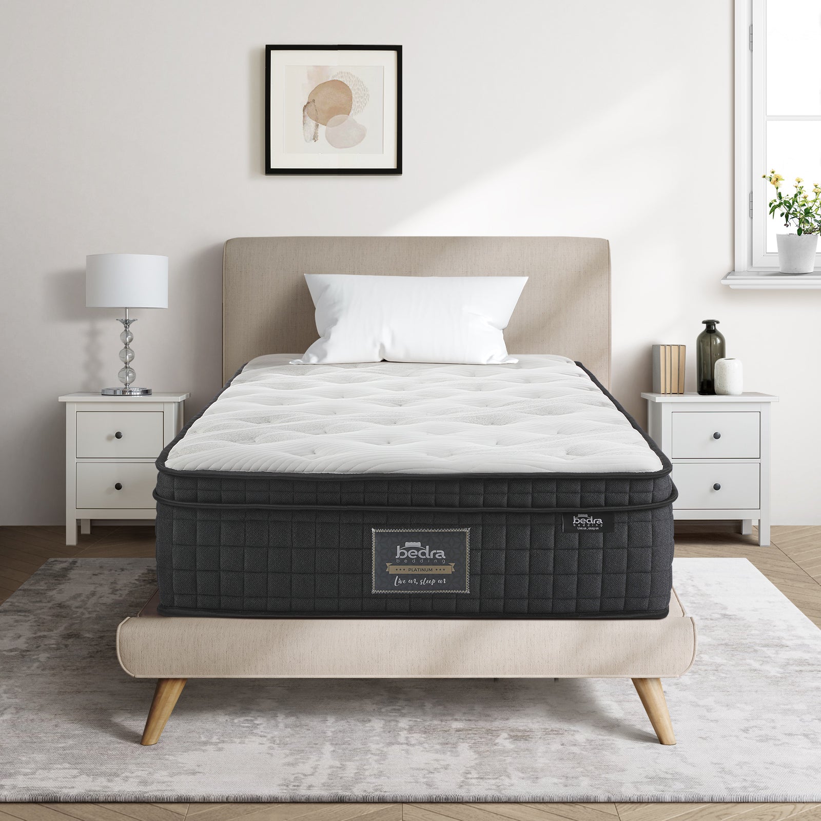 Bedra Double Mattress Queen King Single Pocket Spring 30-35cm Luxury Foam Bed - Sunyee
