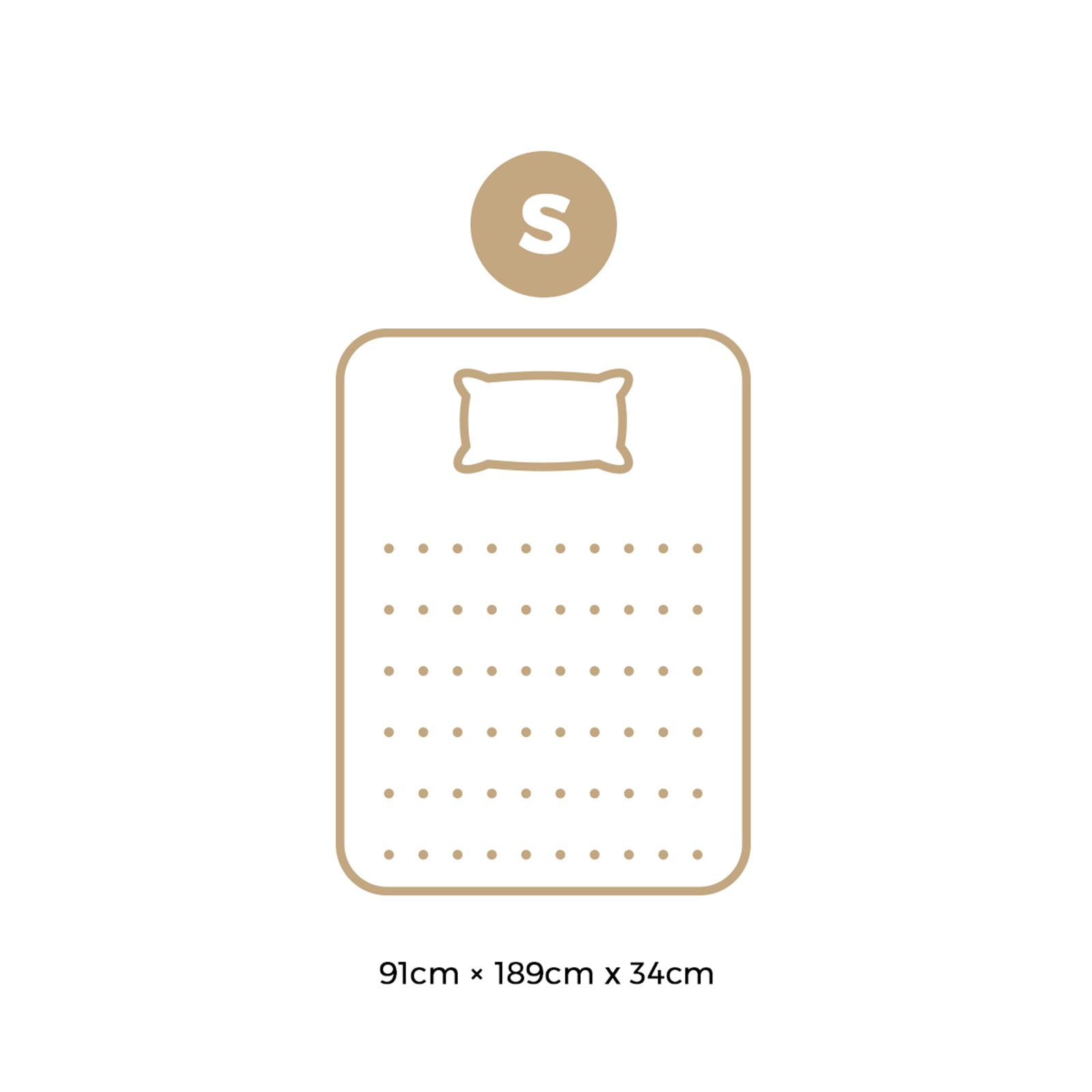 Bedra Single Mattress Cool Gel Foam Pocket Spring 34CM with Pillow - Sunyee