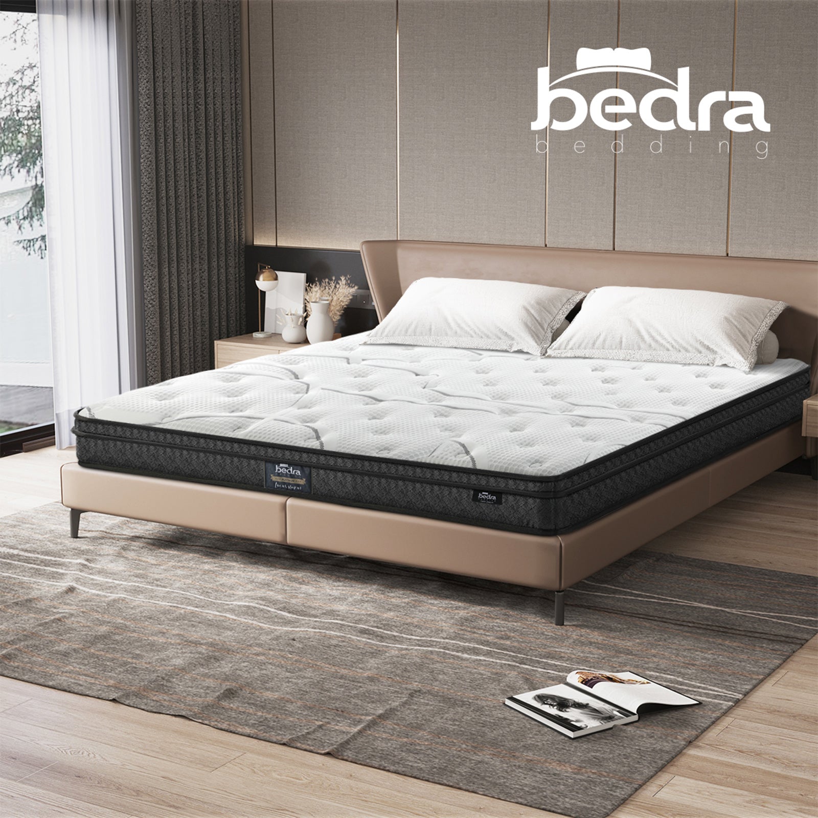 Bedra Queen Mattress Bonnell Spring Tight Top Bed Medium Firm 21CM - Sunyee