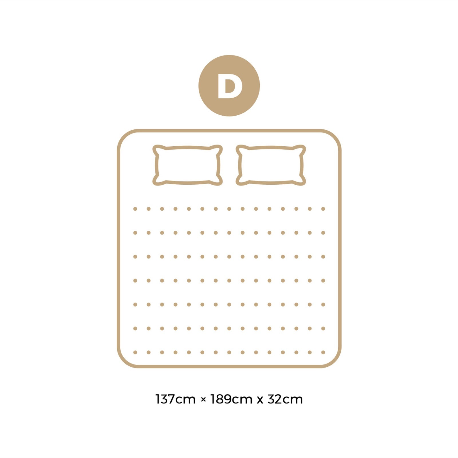 Bedra Double Mattress Bamboo Pocket Spring Euro Top Medium Firm Egg Foam 32cm