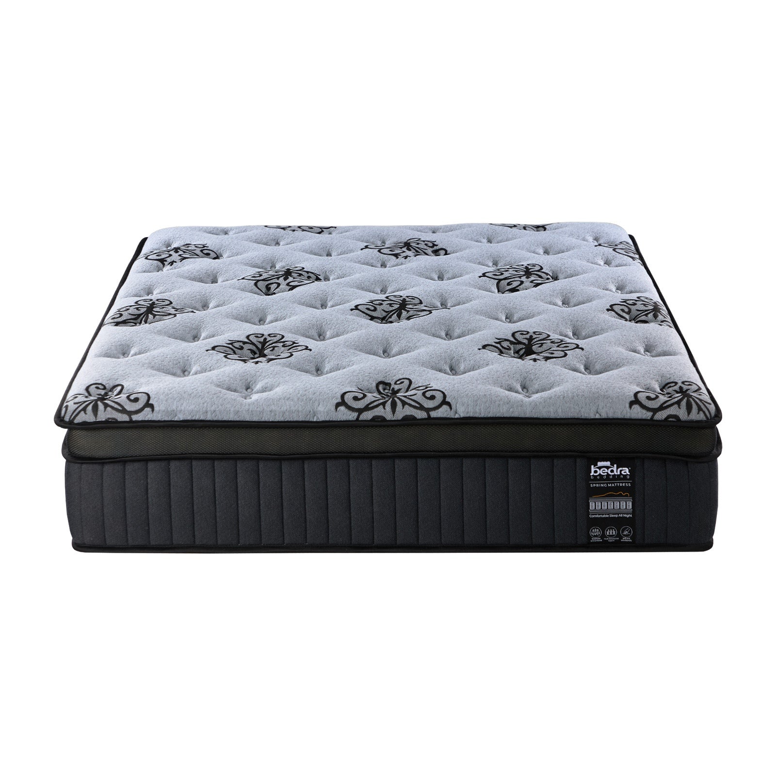Bedra Double Mattress Bamboo Pocket Spring Euro Top Medium Firm Egg Foam 32cm