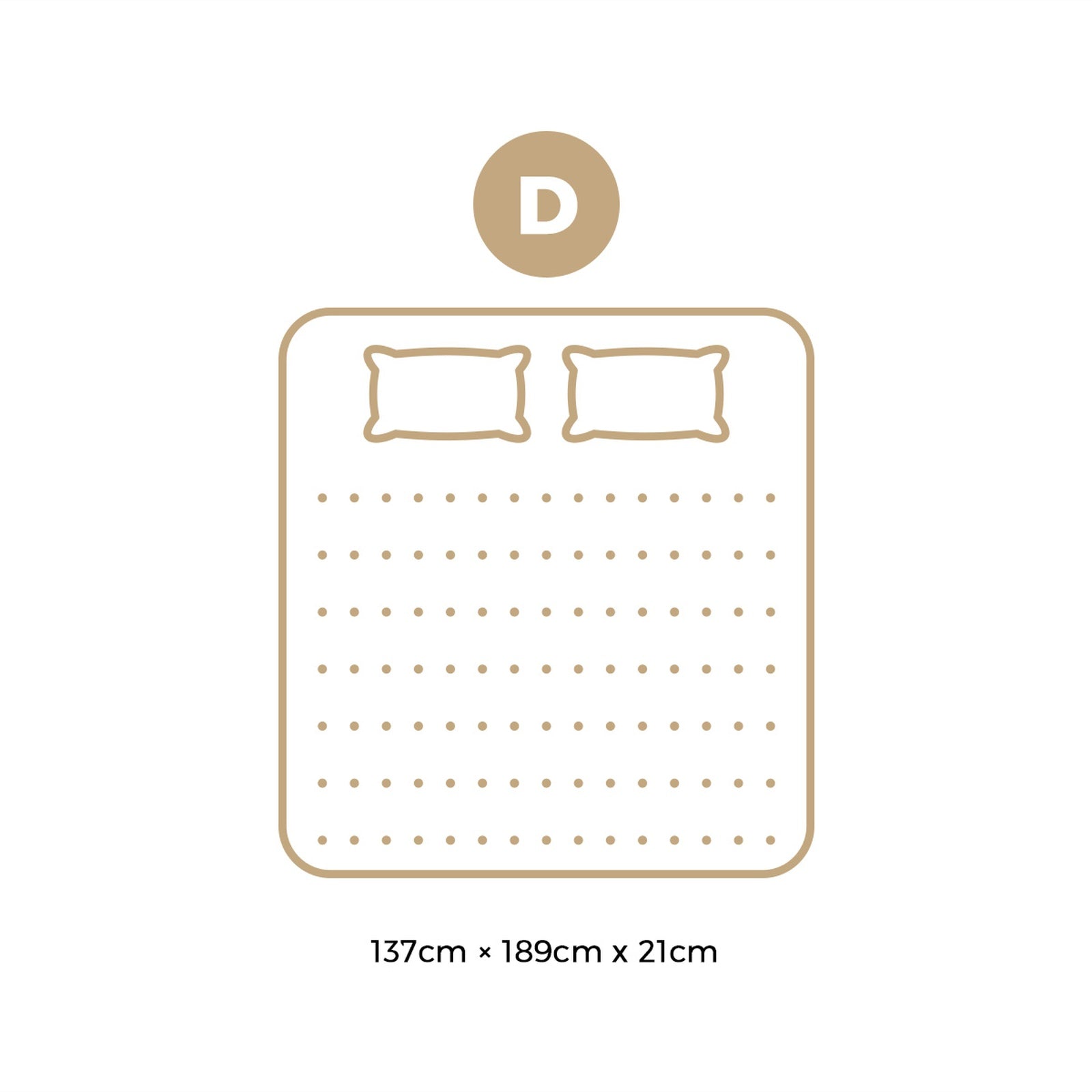 Bedra Double Mattress Tight Top Pocket Spring Coil Sleep Foam Extra Firm 21cm