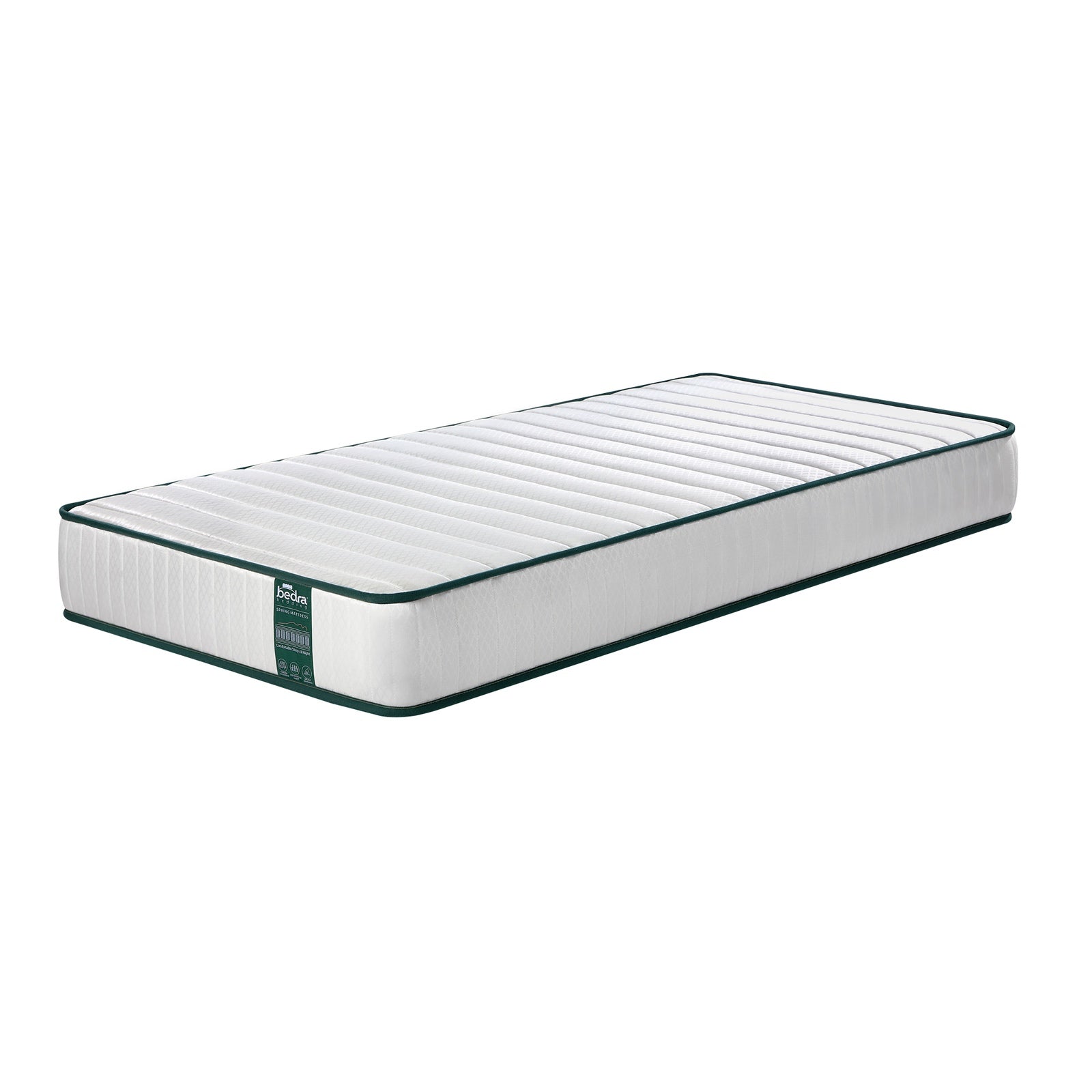 Bedra King Single Mattress Tight Top Pocket Spring Coil Sleep Foam 21cm