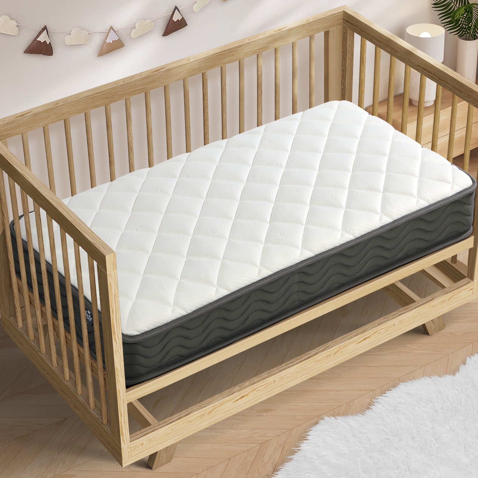 Bedra Baby Cot Mattress Bonnell Spring Foam Kids Bed Edge Breathable 13cm