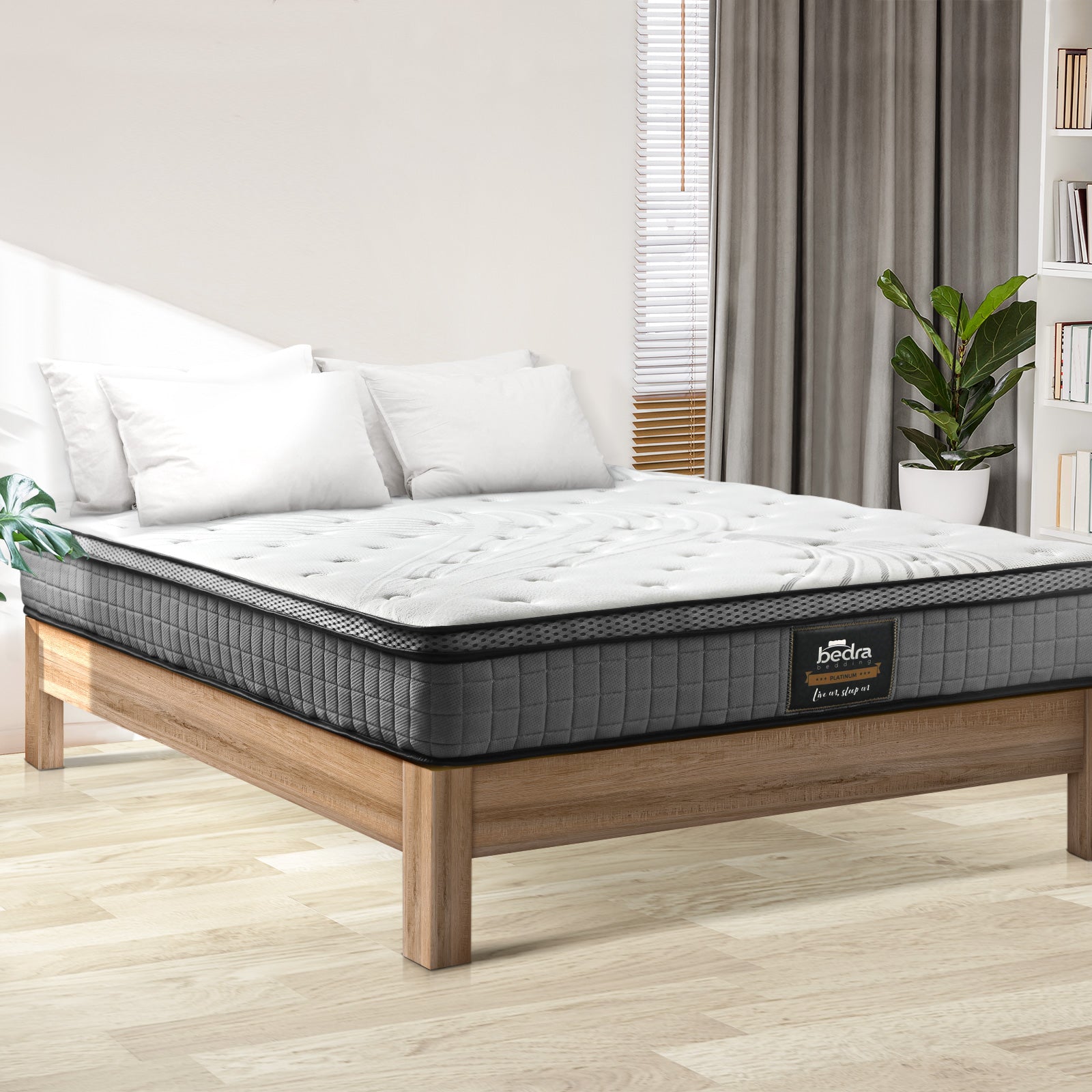 Bedra Queen Double Single King Single Mattress Bed 4D Mesh Fabric Euro Top 22cm - Sunyee