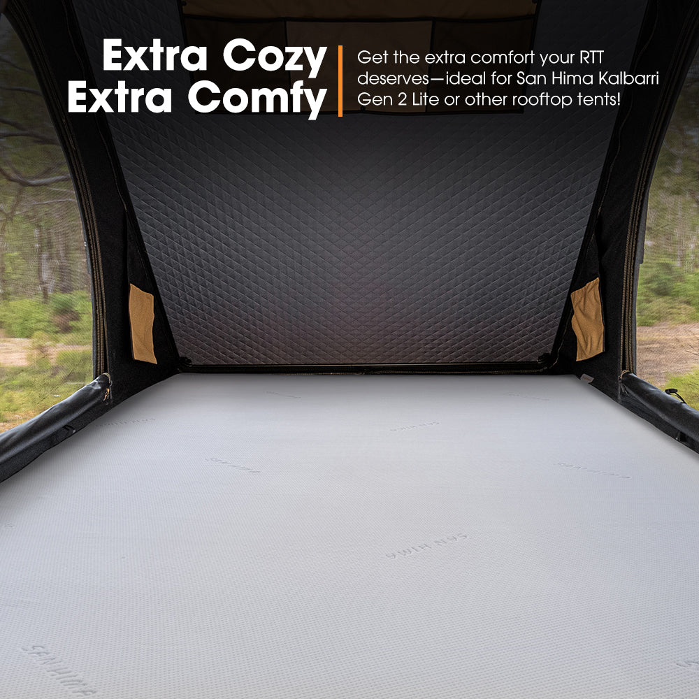 San Hima Camping Mattress Topper 199X130X6CM For Kalbarri Gen 2 Roof Top Tent - Sunyee