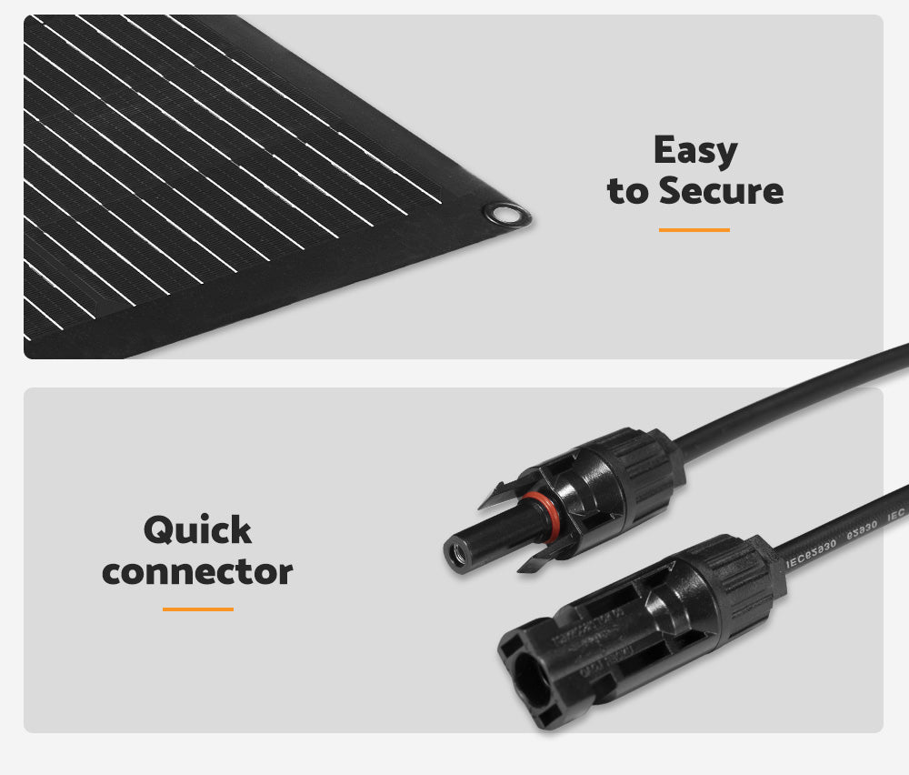 MOBI 200W Flexible Solar Panel Mono Cells 12V RV Boat Caravan Camping 4WD - Sunyee