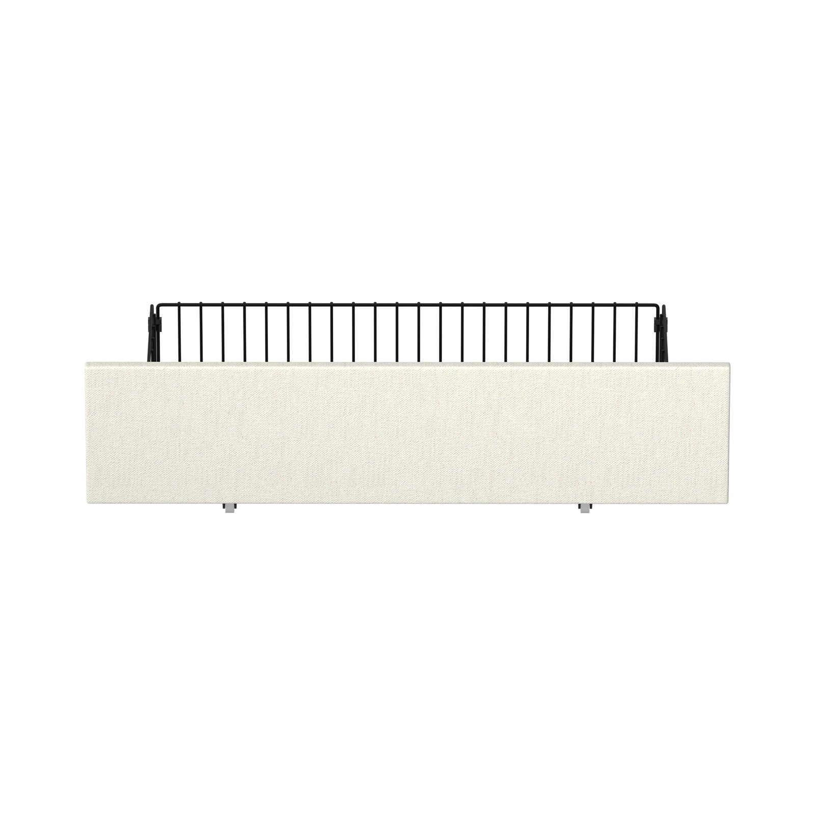 Oikiture 4x Trundle Drawers for Bed Frame w/ Wheels Underbed Storage Metal Beige