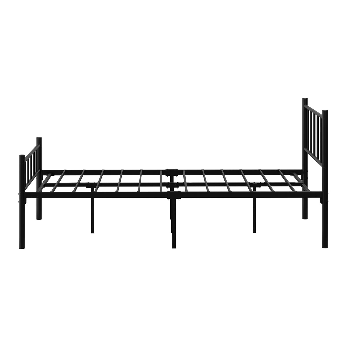 Oikiture Bed Frame King Single Metal Base Platform Foundation Black