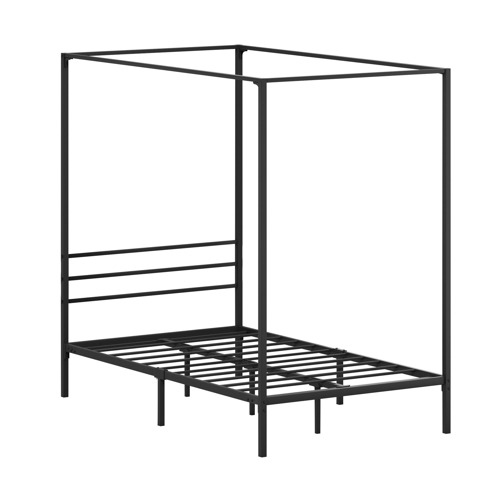 Oikiture Metal Canopy Bed Frame Single Size Beds Platform