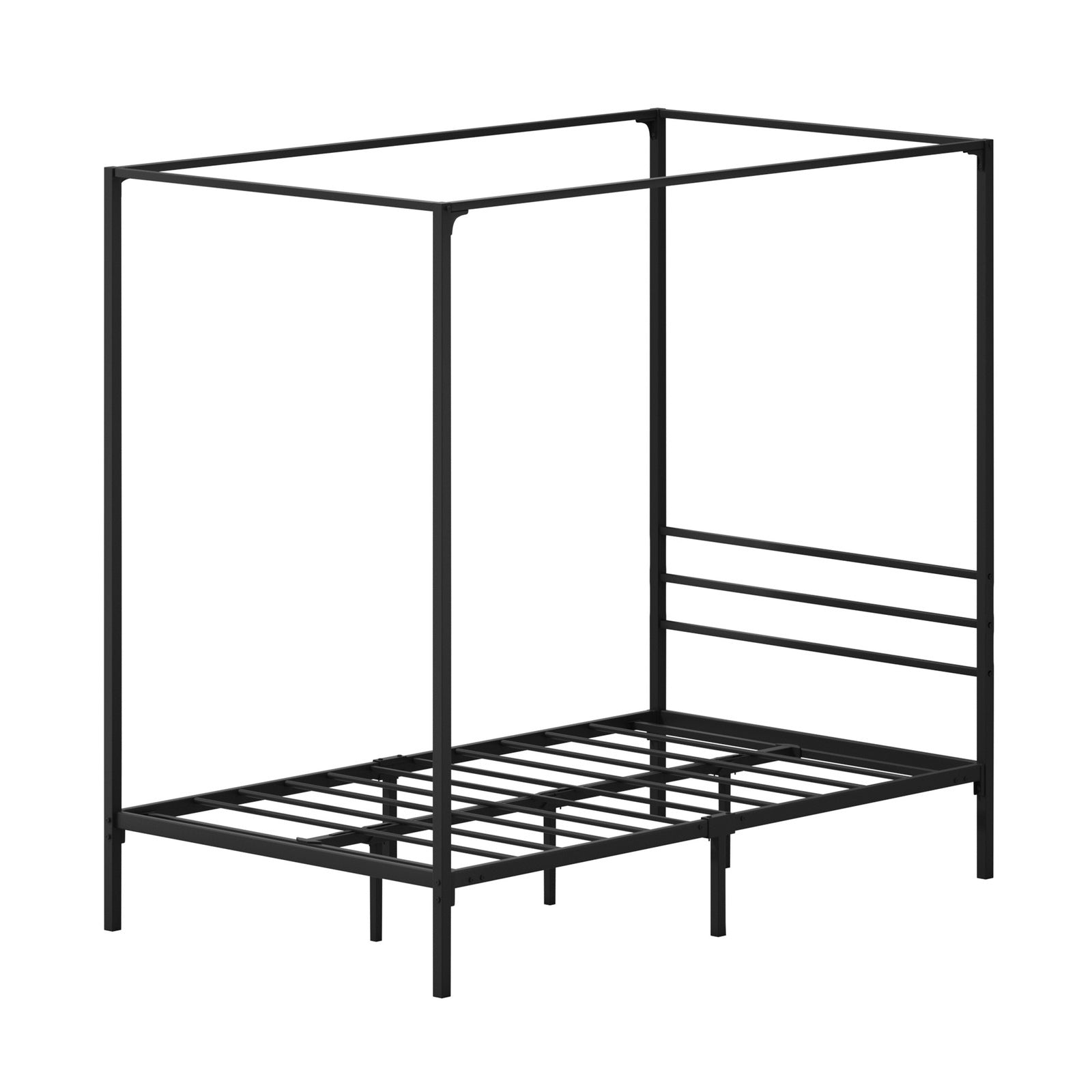Oikiture Metal Canopy Bed Frame Single Size Beds Platform