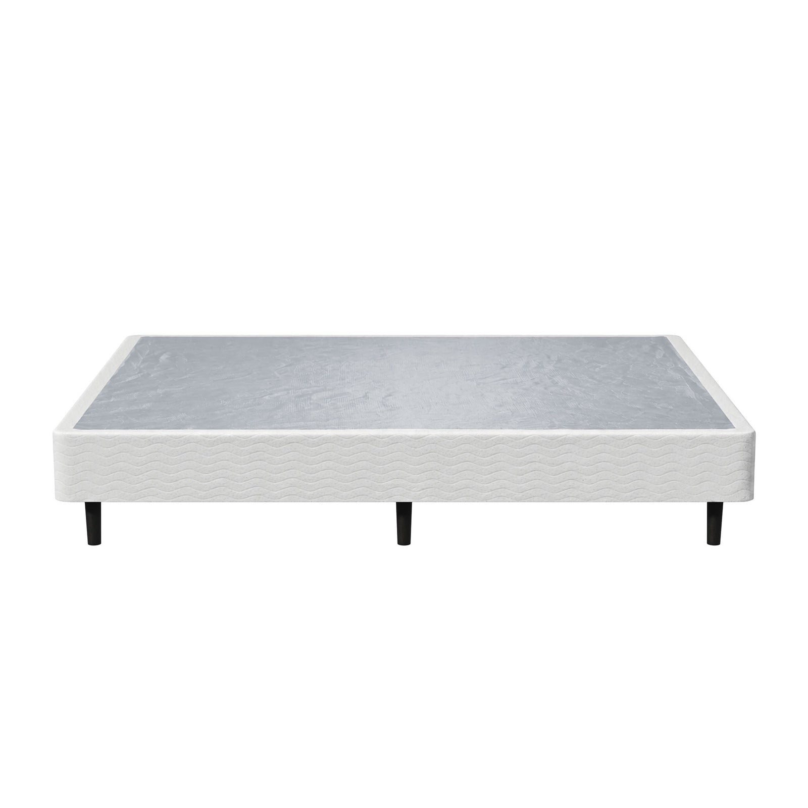 Oikiture Queen Ensemble Bed Base Metal Bed Frame Fabric Cover Platform Bed