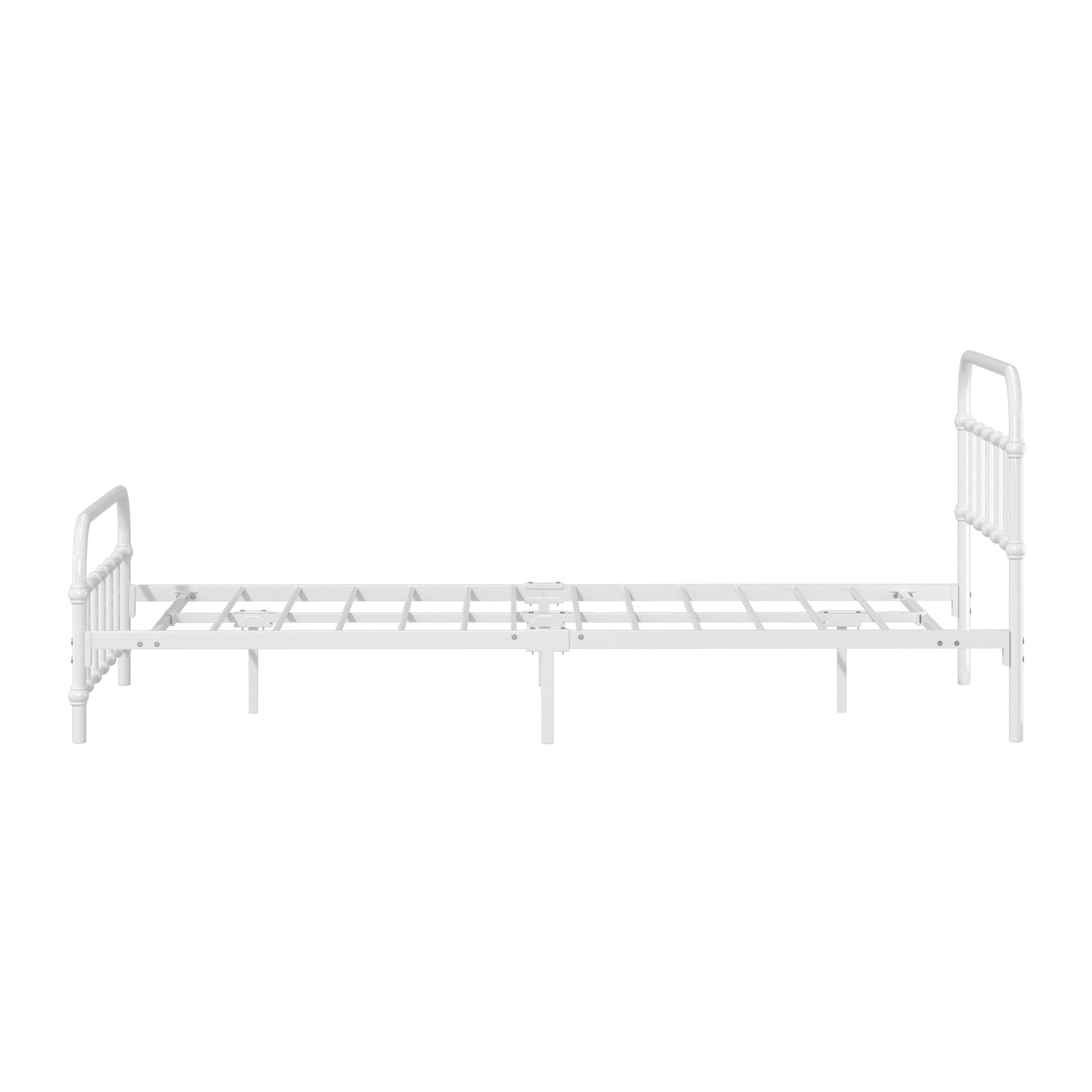 Oikiture Bed Frame Metal Bed Base King Single Size Bed Platform White - Sunyee