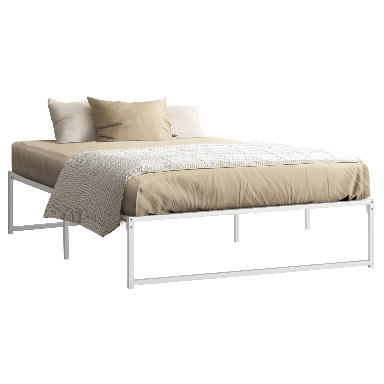 Oikiture Metal Bed Frame Queen Double King Single Beds Base Platform SAM - Sunyee