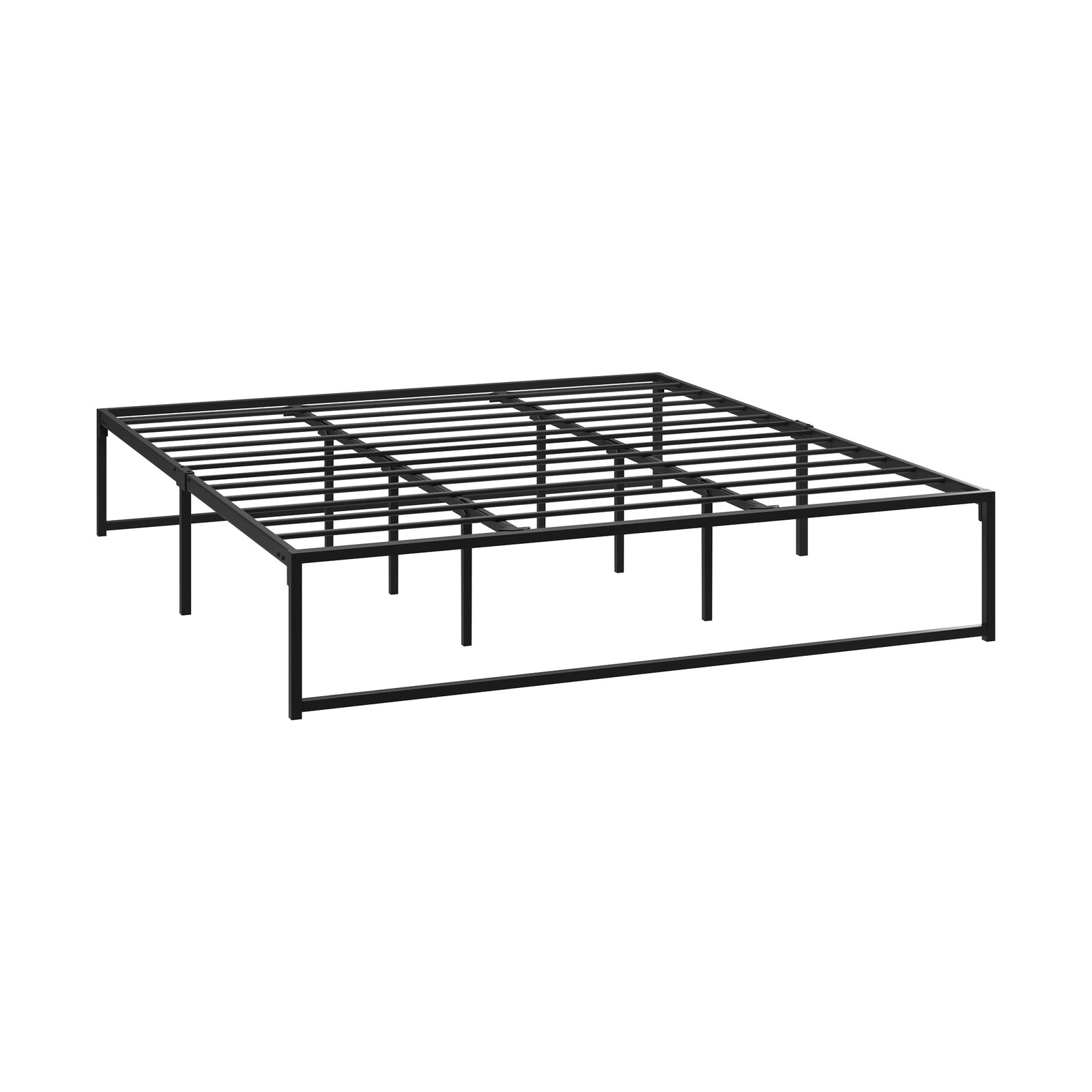 Oikiture Metal Bed Frame King Size Beds Base Platform Black - Sunyee