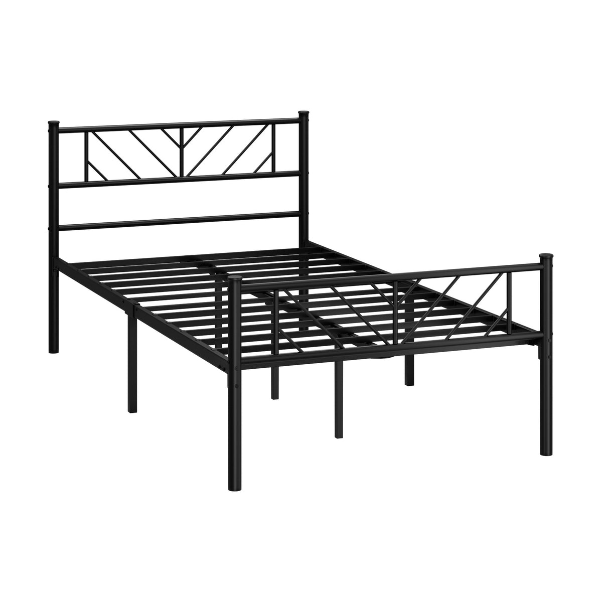 Oikiture Metal Bed Frame King Single Bed Base Platform Black SIS - Sunyee