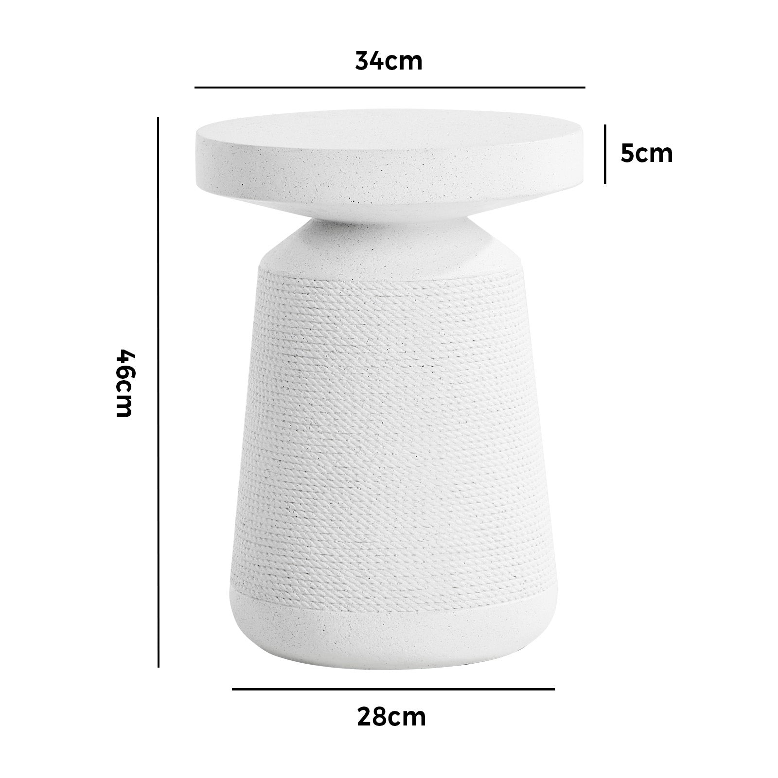 Oikiture Side Table Coffee Bedside Tables End Stool Stand Nightstand White