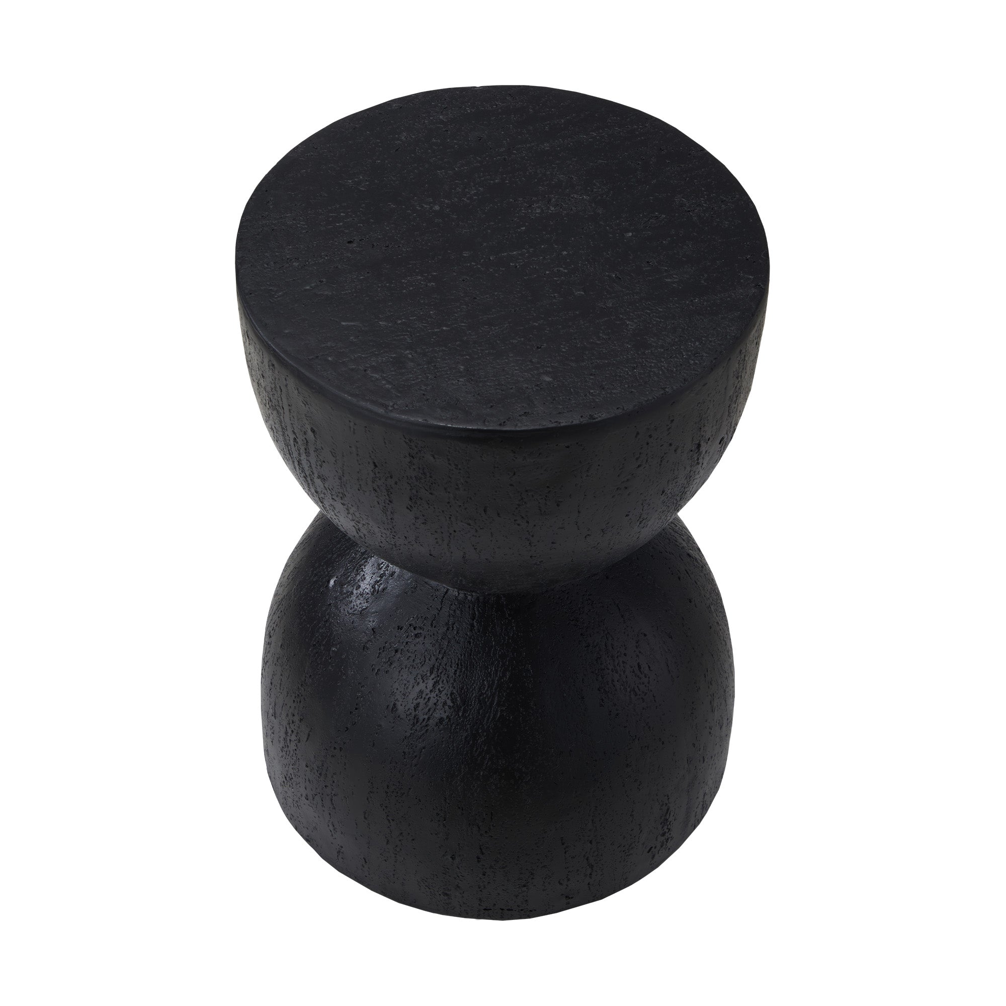 Oikiture Side Table Coffee Bedside End Stool Stand Concrete Outdoor Indoor Black - Sunyee