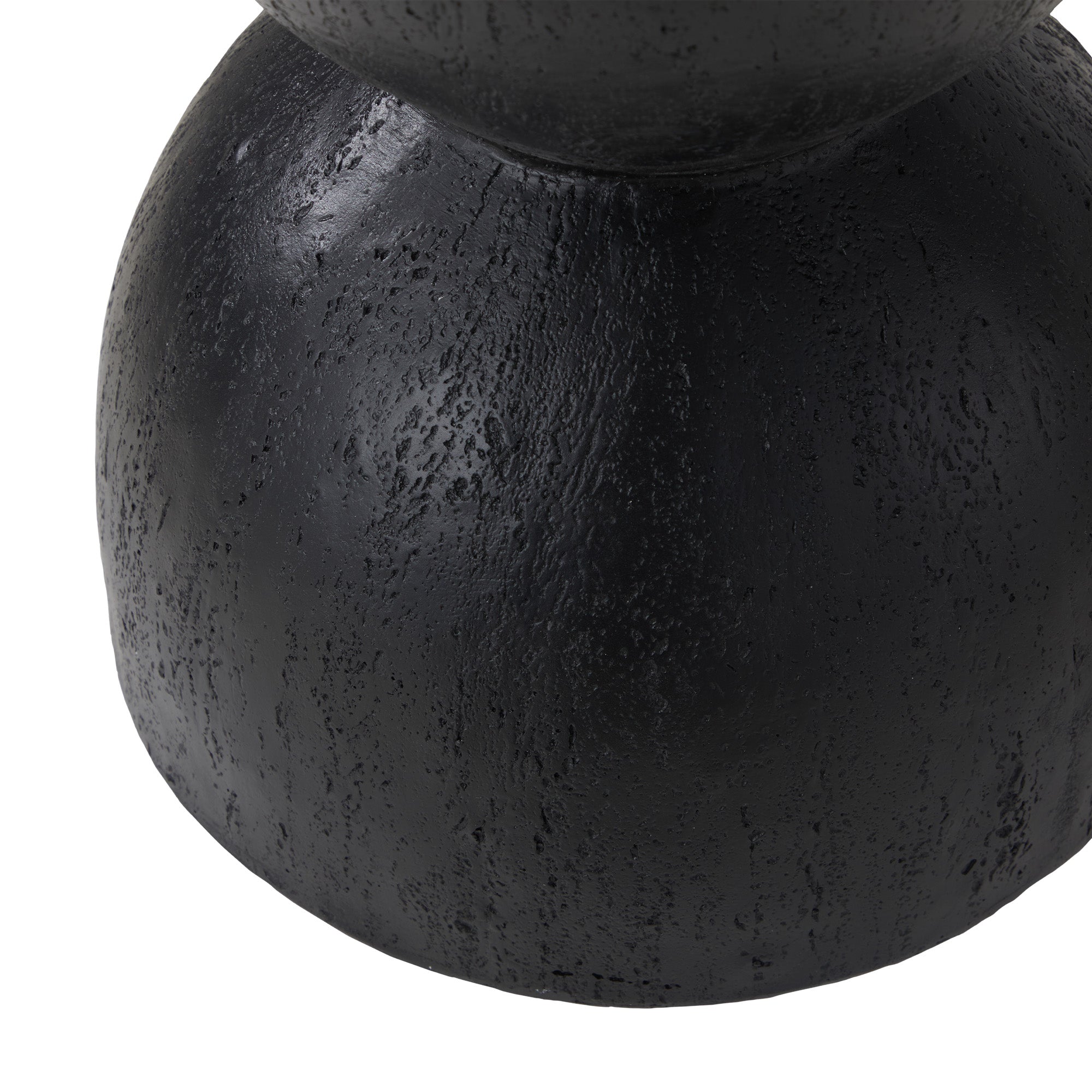 Oikiture Side Table Coffee Bedside End Stool Stand Concrete Outdoor Indoor Black - Sunyee