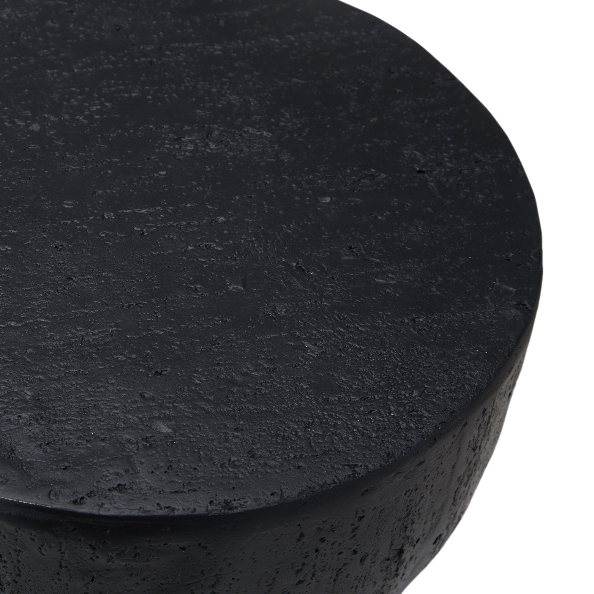 Oikiture Side Table Coffee Bedside End Stool Stand Concrete Outdoor Indoor Black - Sunyee