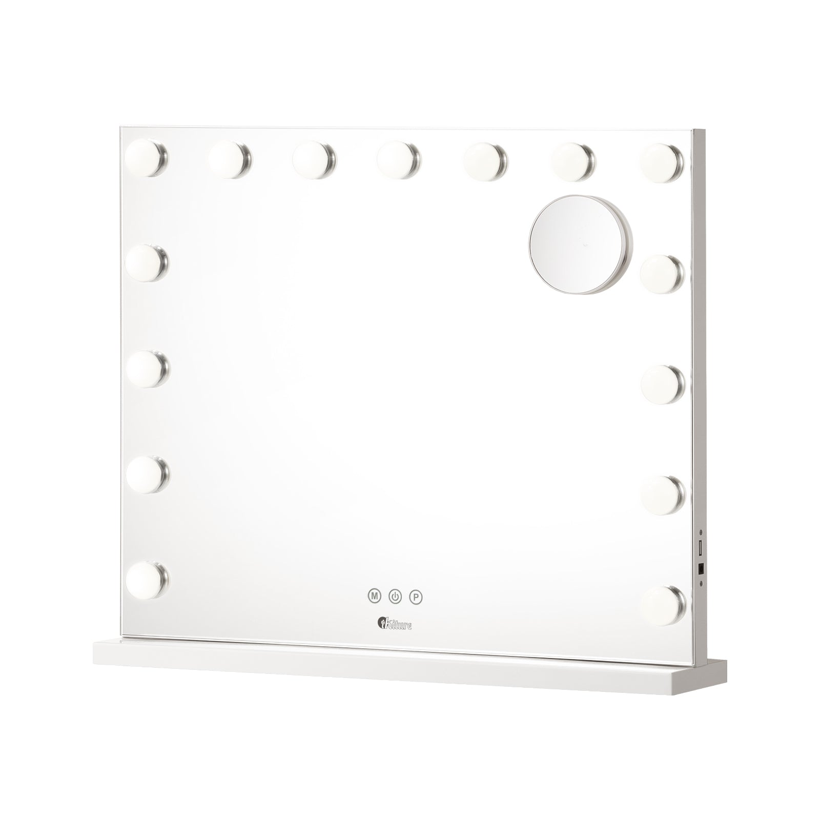 Oikiture Hollywood Mirrors Makeup Magnifying Mirror Bluetooth with LED Lights - Sunyee