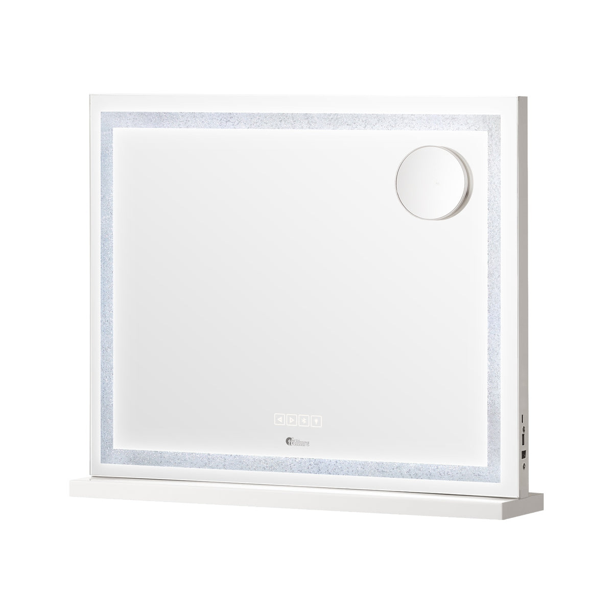 Oikiture Hollywood Mirrors Makeup Magnifying Mirror Bluetooth with LED Lights