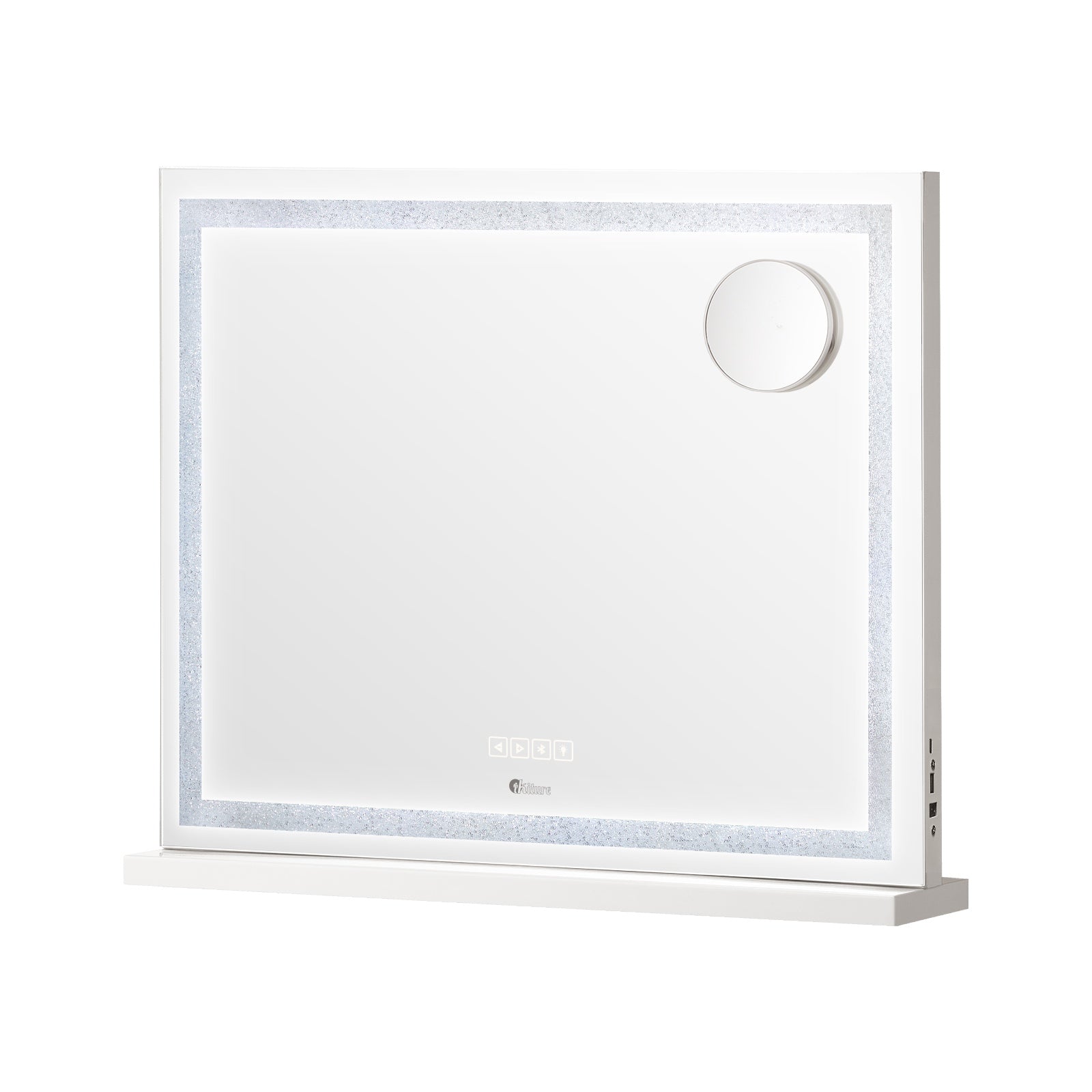 Oikiture Hollywood Mirrors Makeup Magnifying Mirror Bluetooth with LED Lights - Sunyee