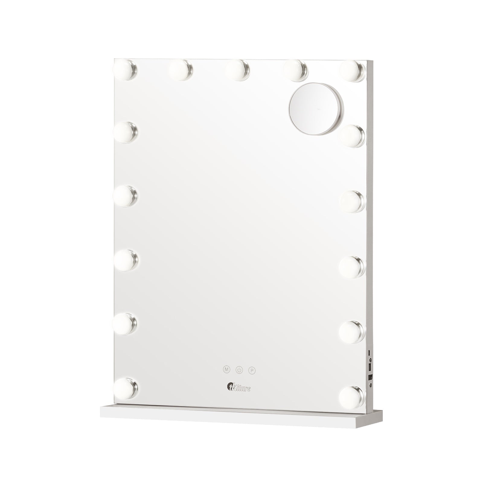 Oikiture Hollywood Mirrors Makeup Magnifying Mirror Bluetooth with LED Lights - Sunyee