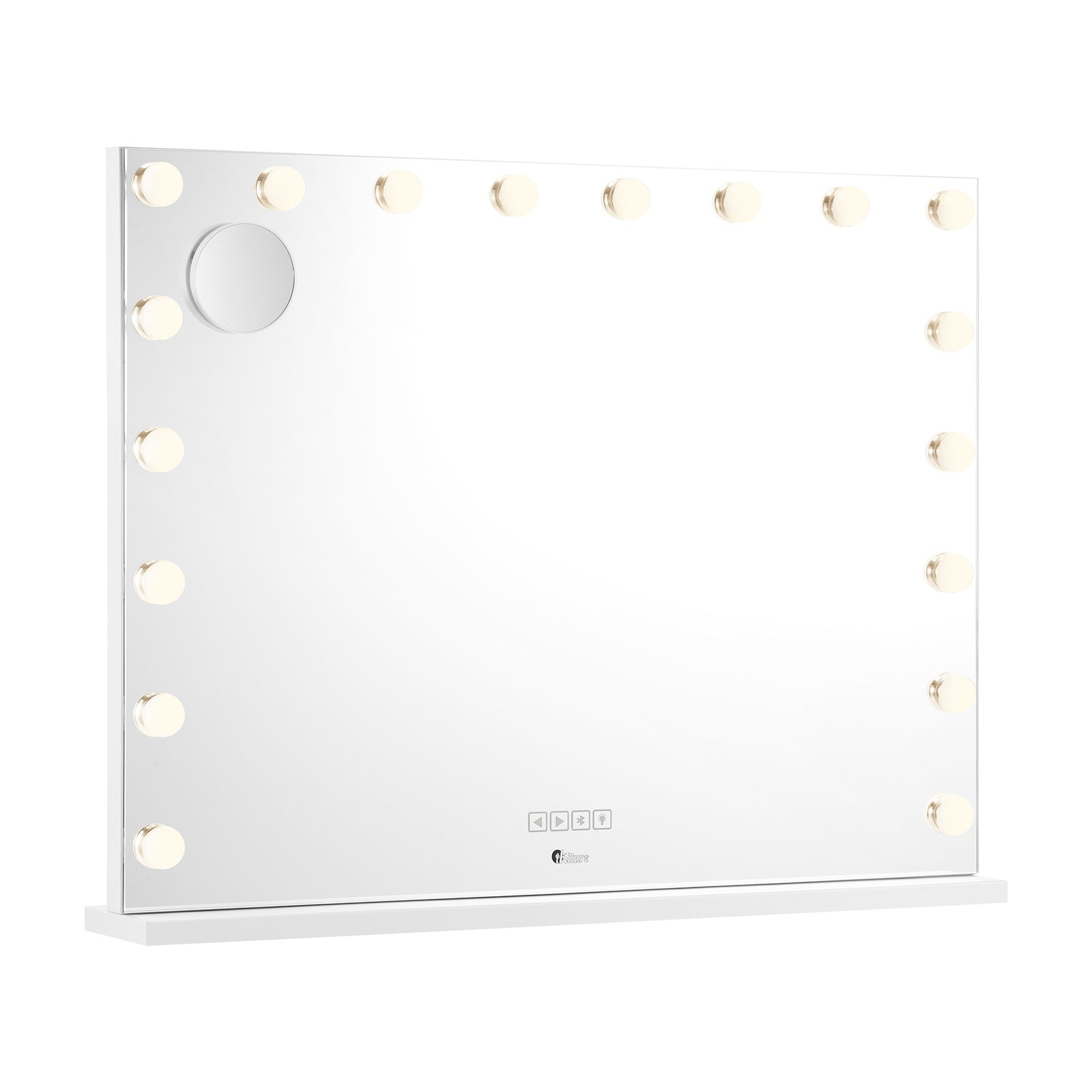 Oikiture Bluetooth Hollywood Makeup Mirrors with LED Light 80x58cm Vanity Mirror - Sunyee