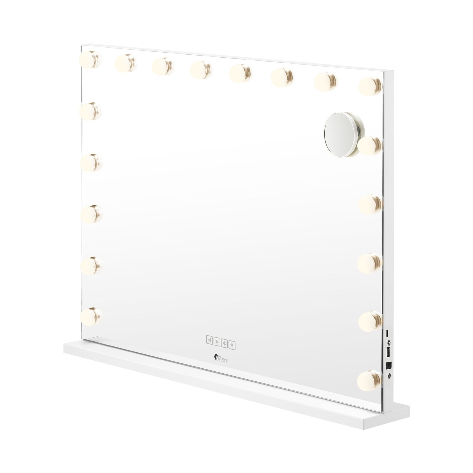 Oikiture Bluetooth Hollywood Makeup Mirrors with LED Light 80x58cm Vanity Mirror - Sunyee