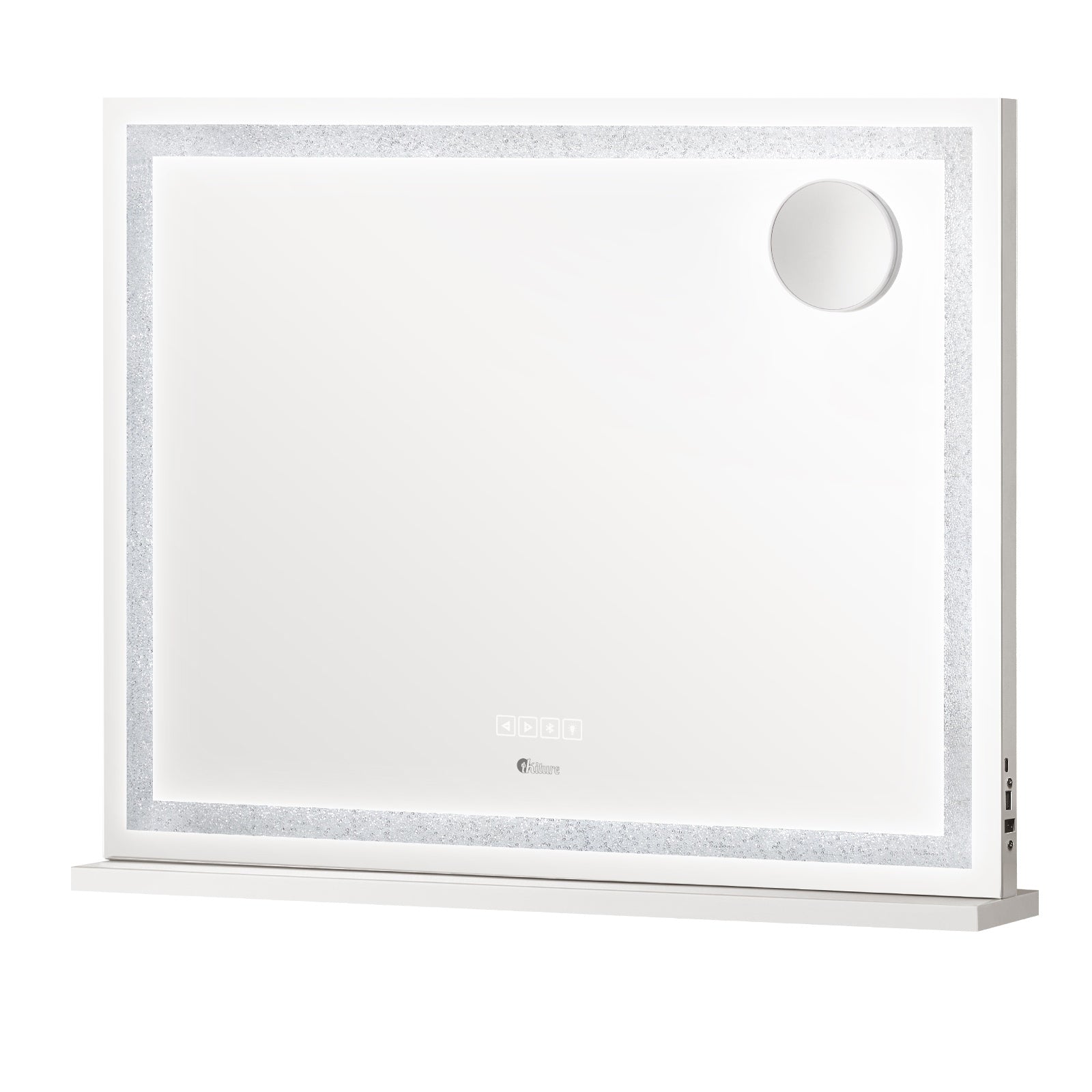 Oikiture Bluetooth Hollywood LED Makeup Mirror 80x62cm Crystal Vanity Mirrors - Sunyee