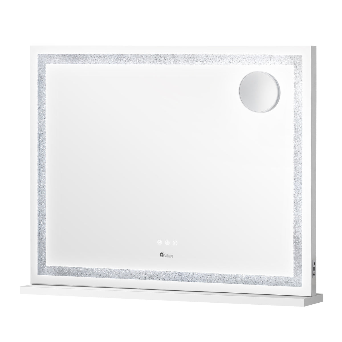 Oikiture LED Makeup Mirror Hollywood Vanity 80x62cm Touch Control Tabletop Wall