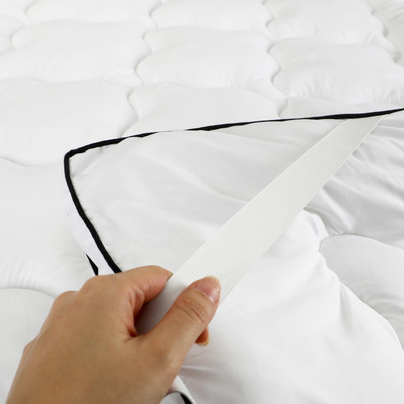 Bedra Pillowtop Mattress Topper Pad Double Microfibre Luxury Protector Cover