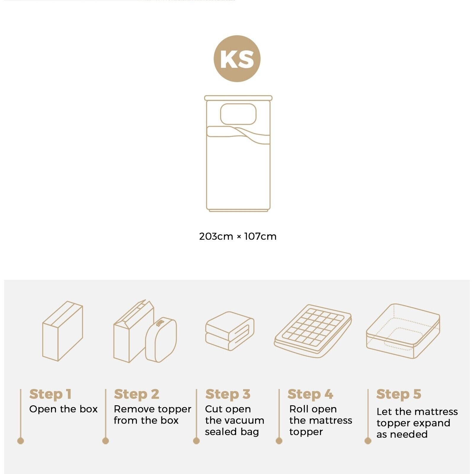 Bedra Mattress Topper Pillowtop Airflow Mesh Bed Protector Mat 5cm King Single - Sunyee