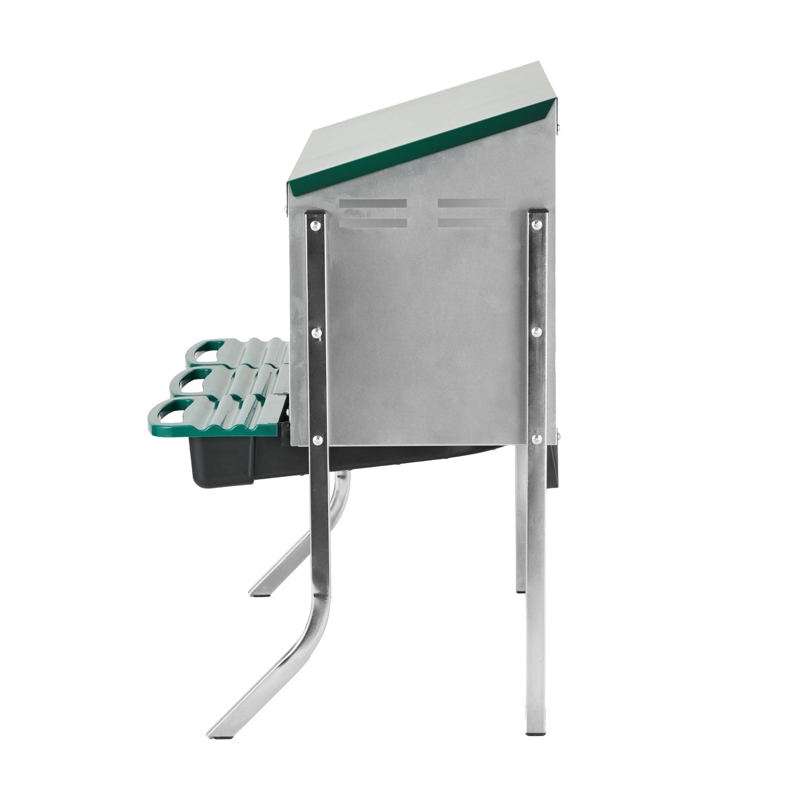Alopet 3 Holes Chicken Nesting Box Roll Away Hen Chook Laying Boxes with Stand