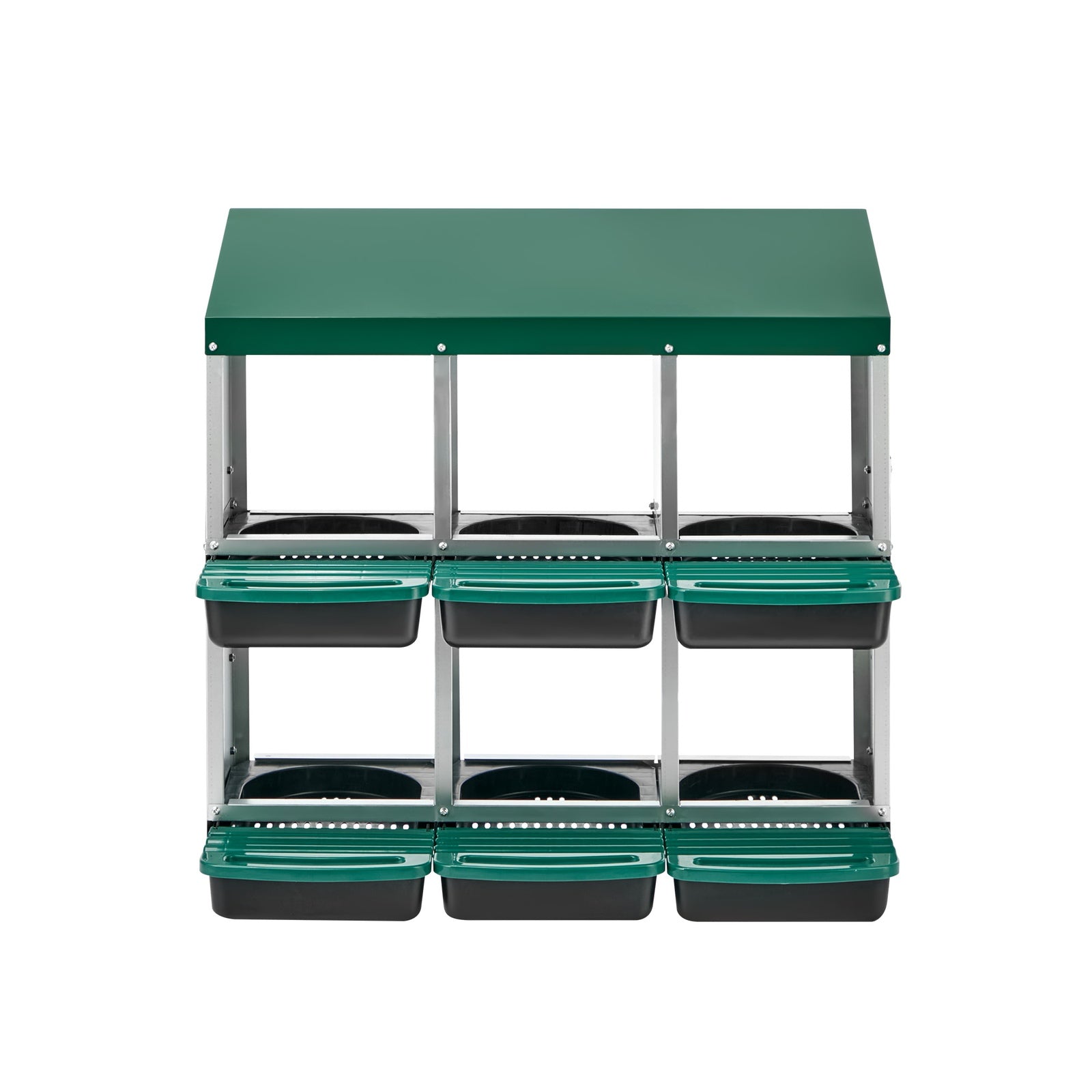 Alopet 6 Holes Chicken Nesting Box Roll Away Hen Chook Laying Boxes