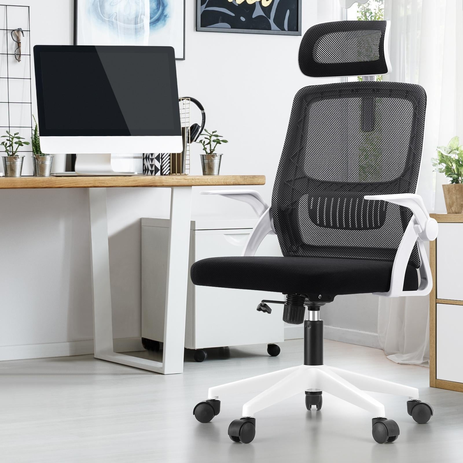 Oikiture Mesh Office Chair Executive Fabric Gaming Work Study Seat Computer - Sunyee